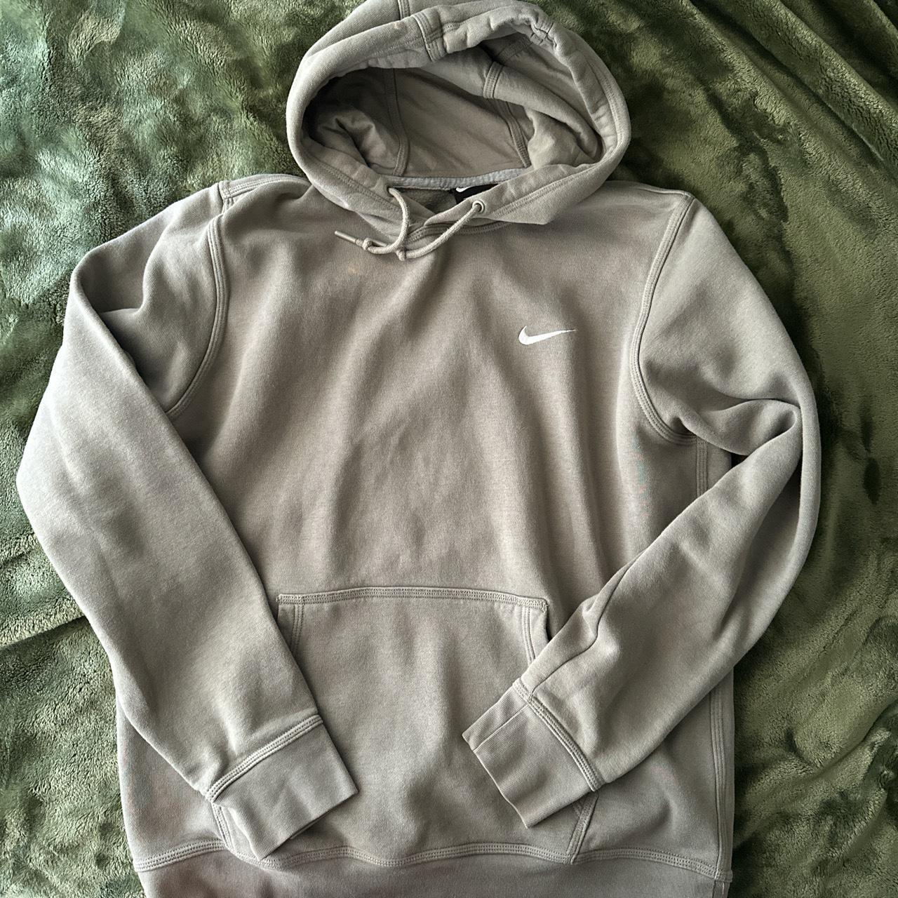Light green nike pullover hoodie size large Depop