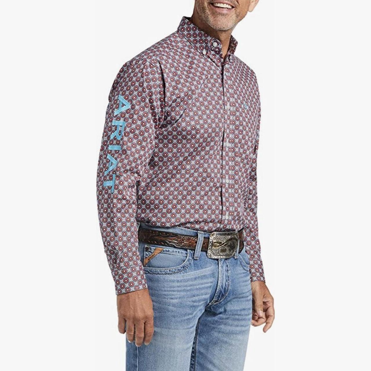 Ariat Men's Blue And Red Shirt 