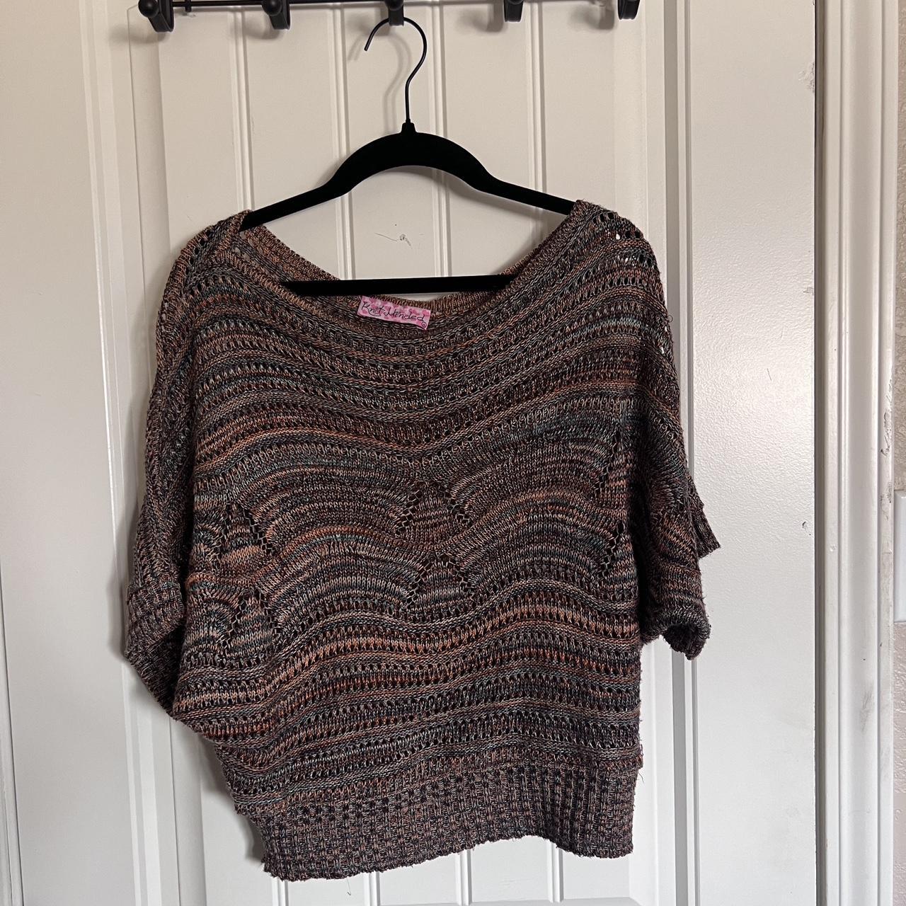 Knitted crop top. (Brand: Knit Minded) Earthy colors. - Depop
