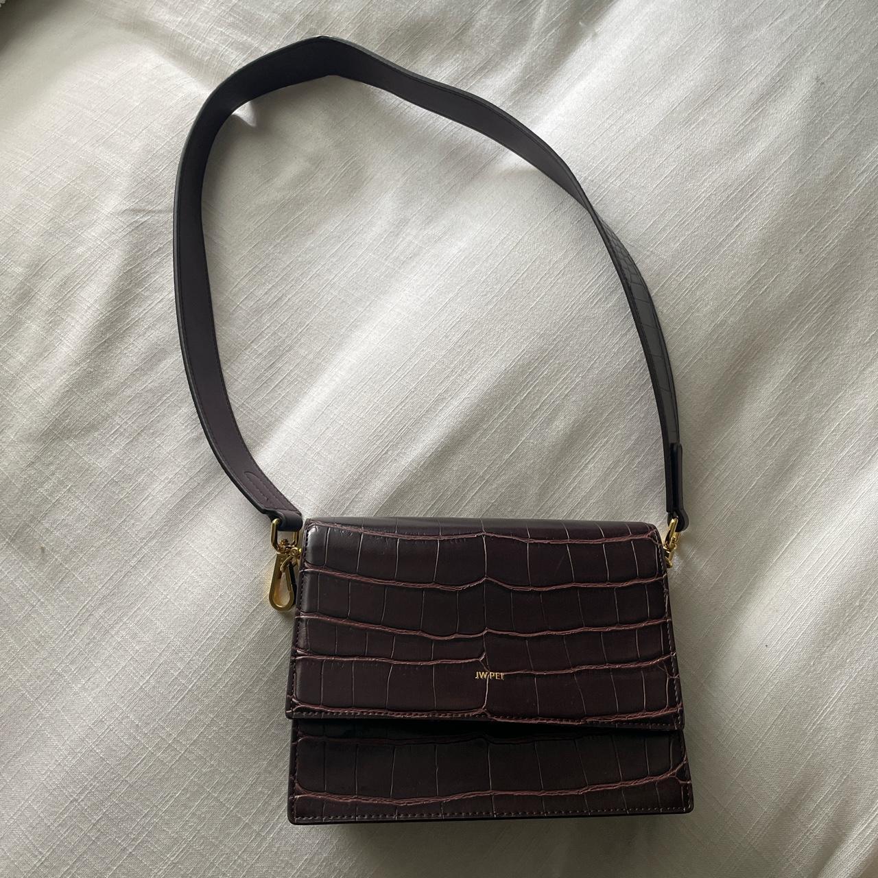 JW PEI Mini Flap Bag Brown Croc