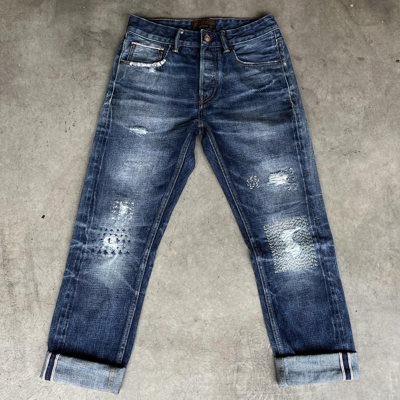 Men's Navy Jeans | Depop