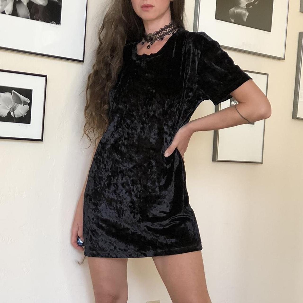 Velvet t shirt dress sale