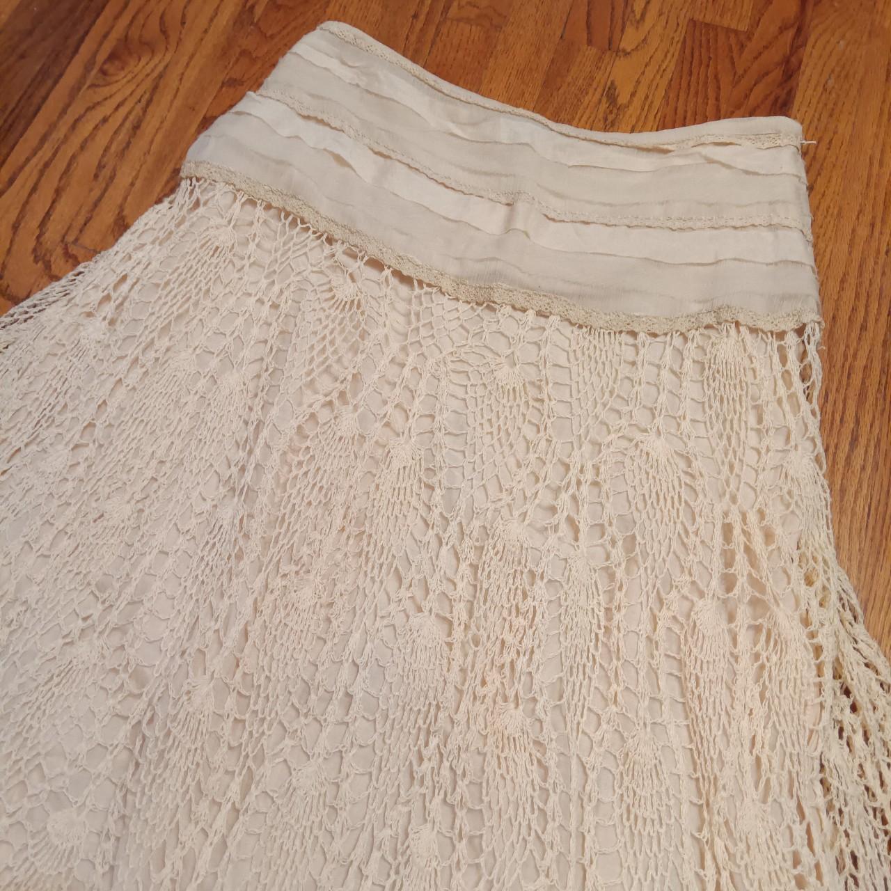 Dimri Crochet Boho Maxi Skirt Bairly used Extremely... - Depop