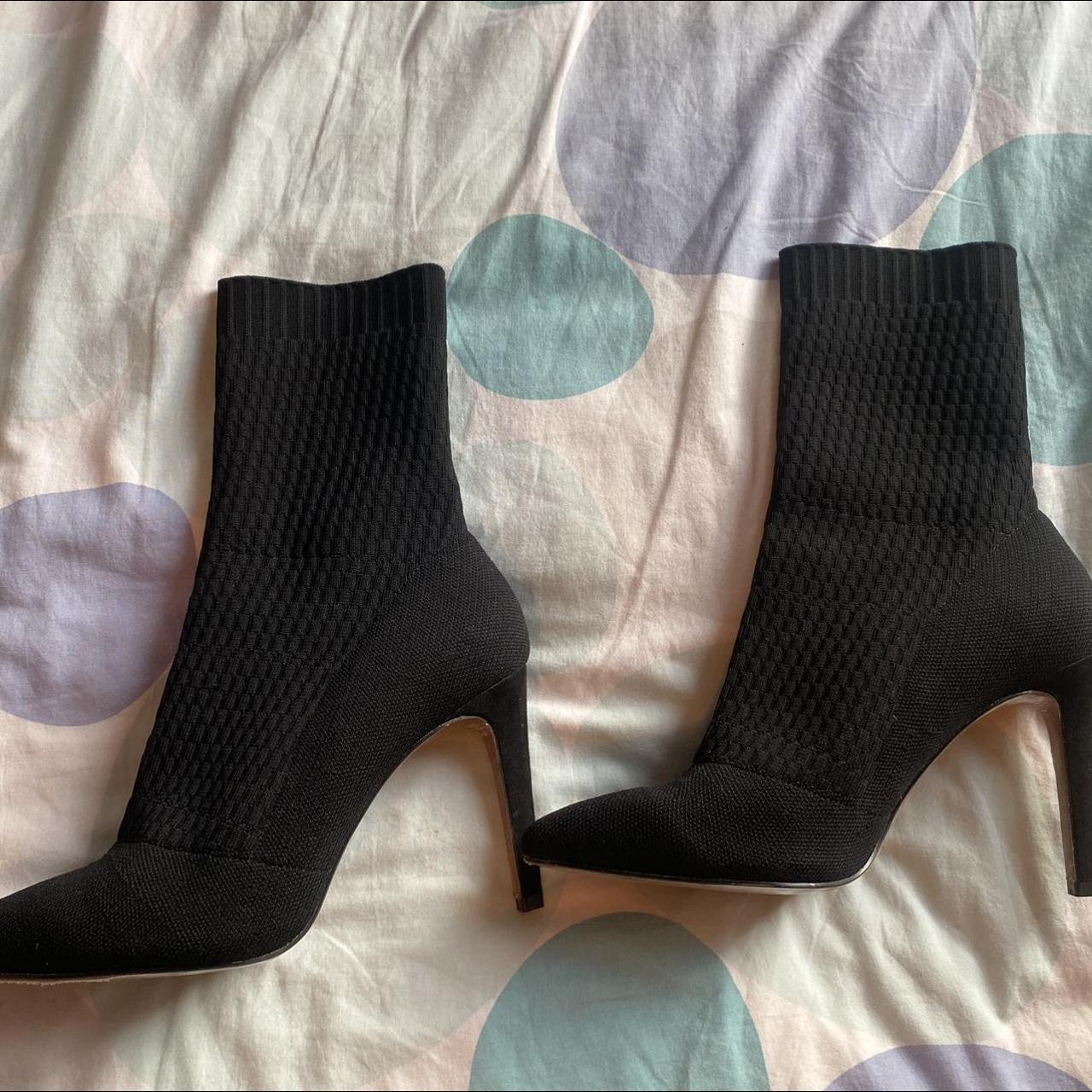 Karen Millen Sock High Heel Boots Never Worn With... - Depop