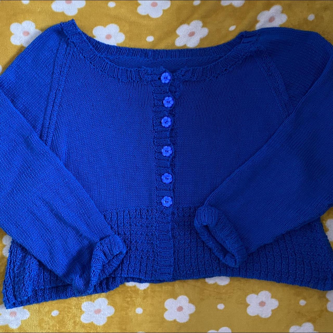 Women's Blue Cardigan Depop