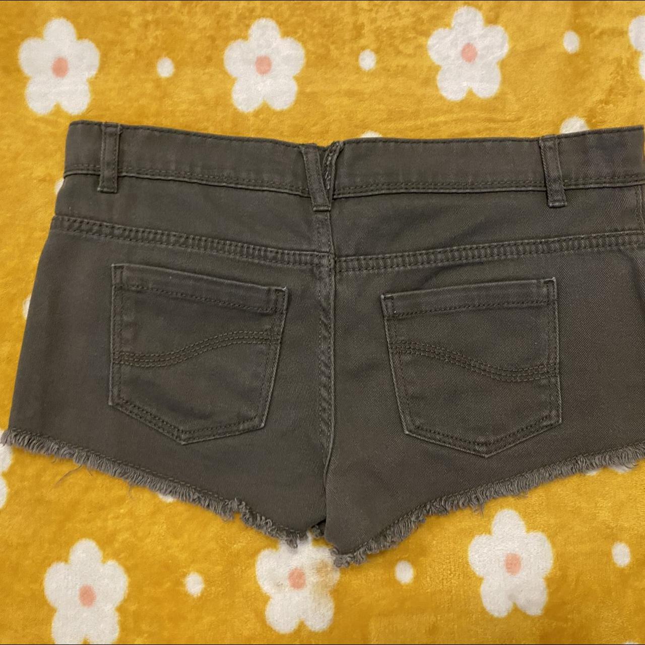 Grey Denim Short Shorts Size 8 #summer... - Depop