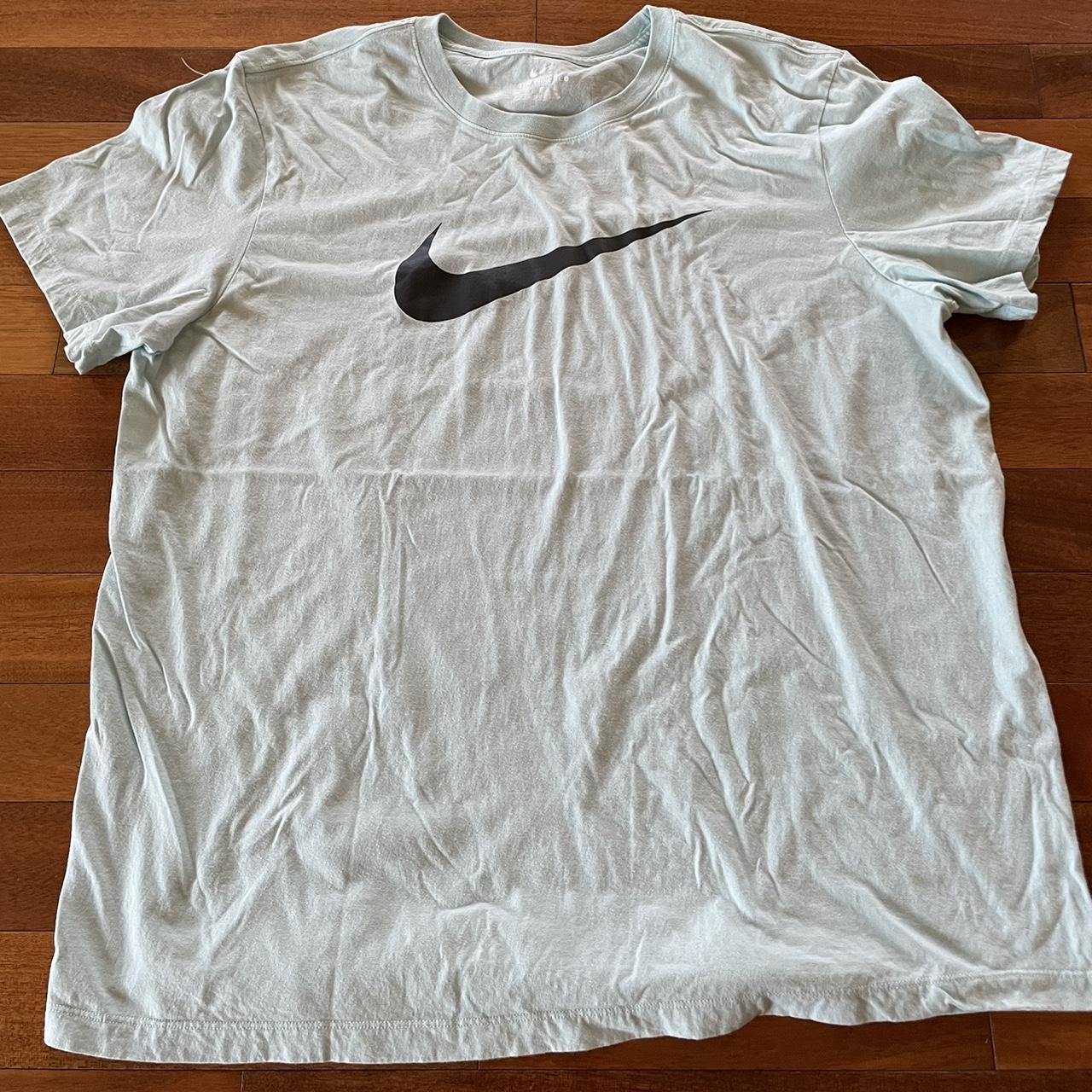 Vintage mint green Nike swoosh Tshirt, size xxl - Depop