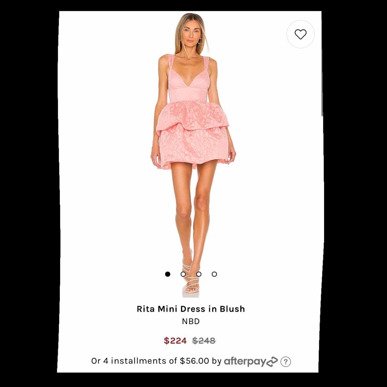 Rita mini dress in blush- Worn only once for an... - Depop
