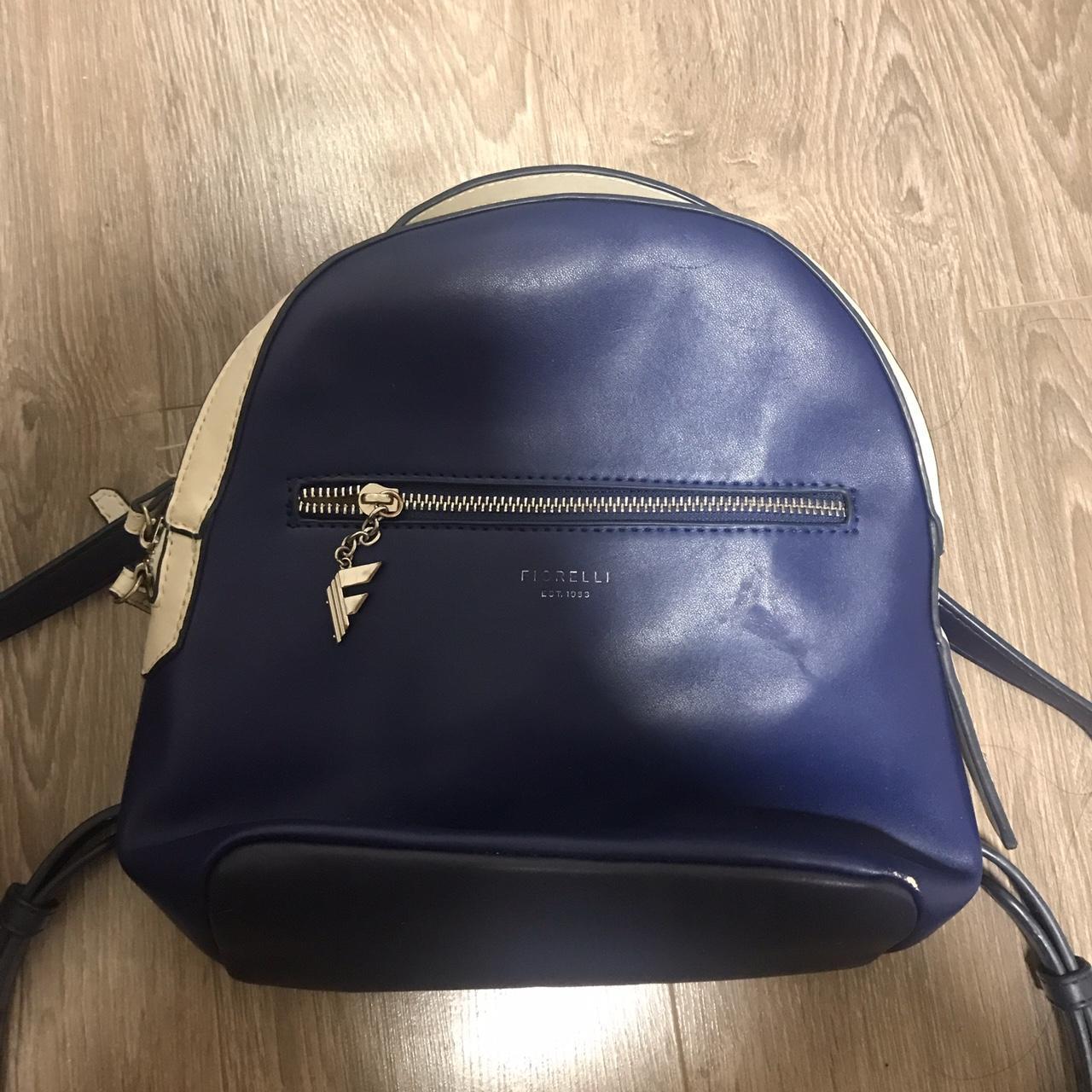 navy blue fiorelli mini backpack good condition a. Depop