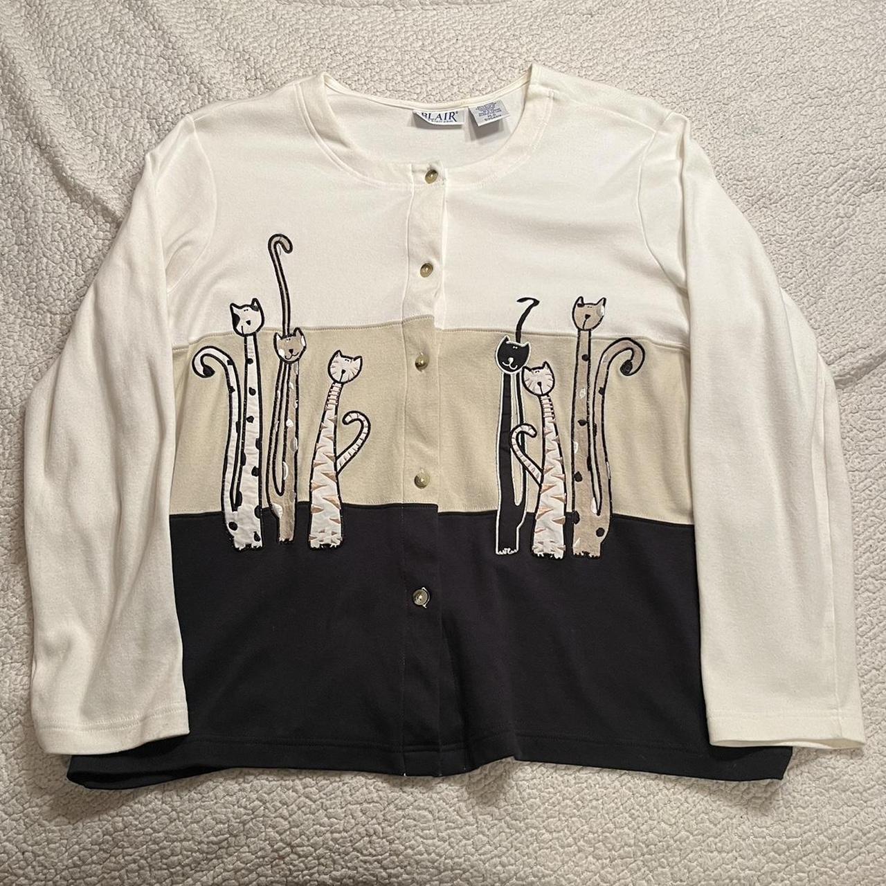 Cutest Cat Button Up Blair Cardigan Comes Free Depop