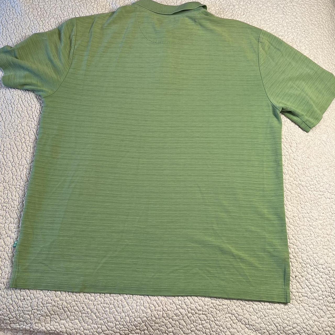 vintage celery green silk polo tommy bahama shirt…... - Depop