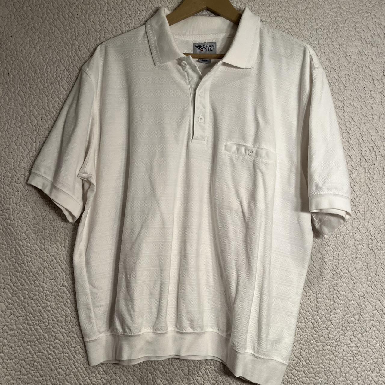 vintage white comfy cuffed polo shirt - i love this... - Depop