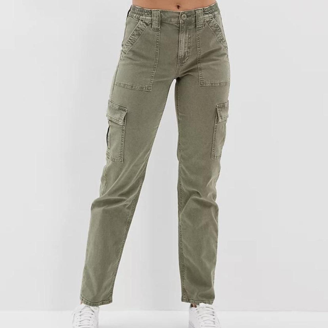 American Eagle olive green cargo pants, with... Depop