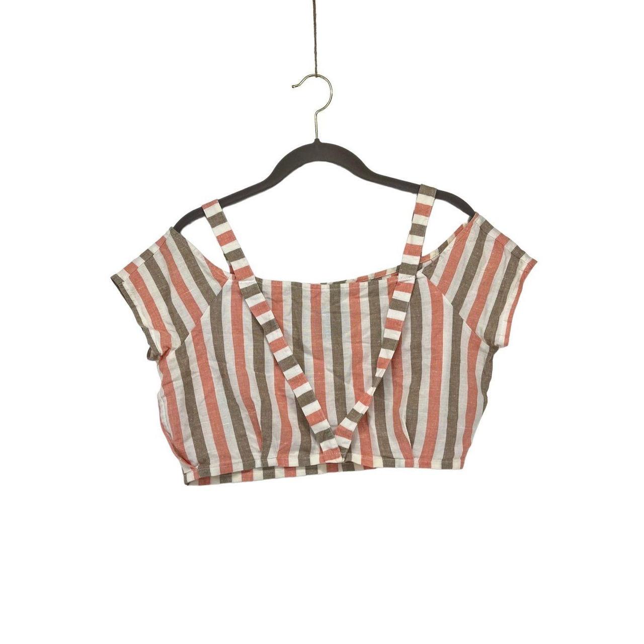 Joie Women's Cream and Pink Crop-top