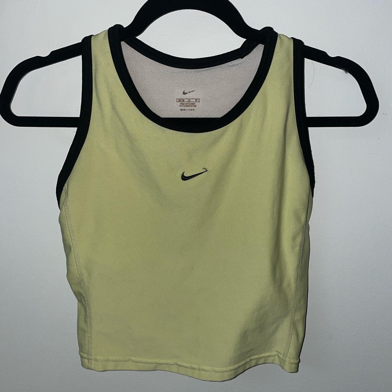 medium yellow discontinued nike top Depop