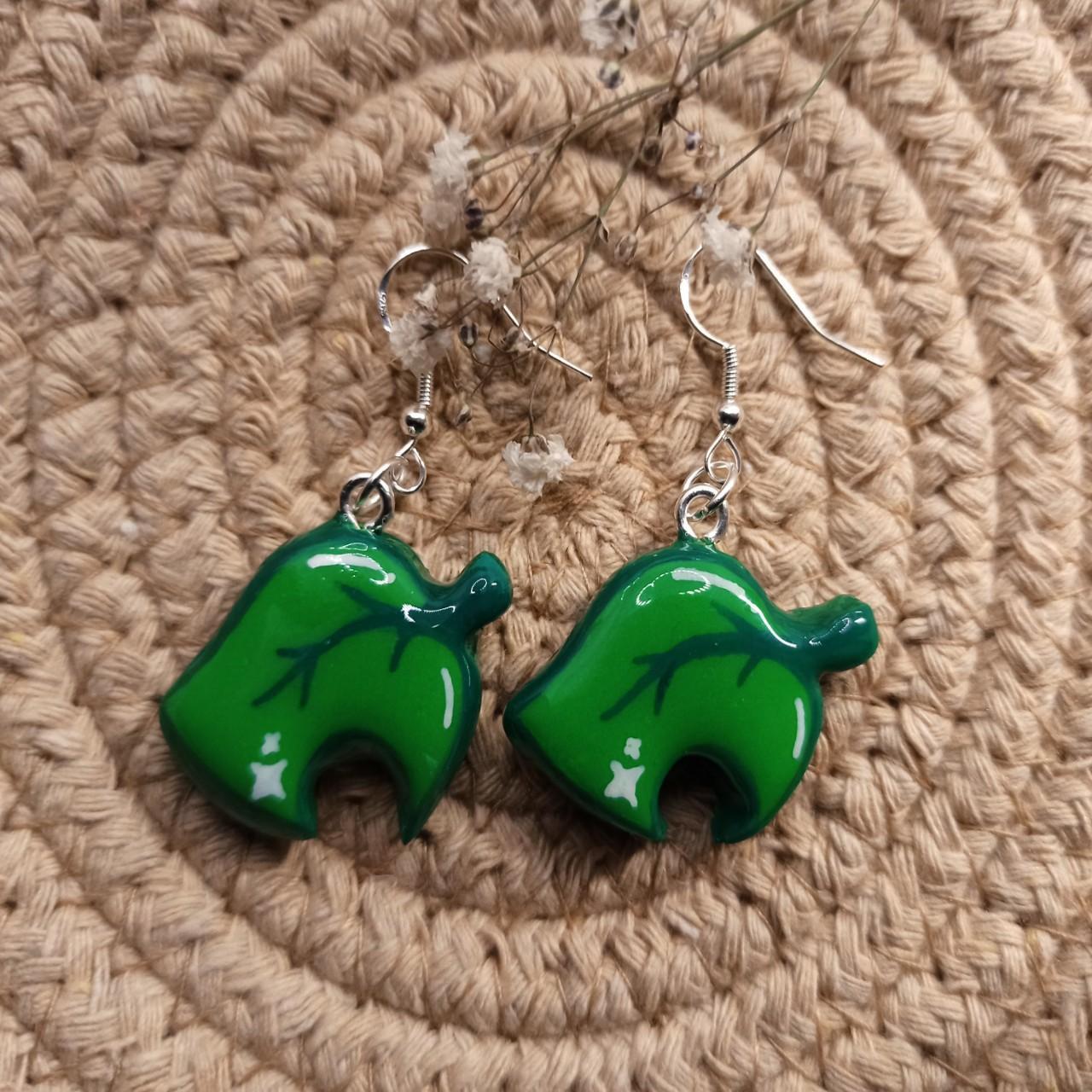 Handmade Animal Crossing Leaf Earrings