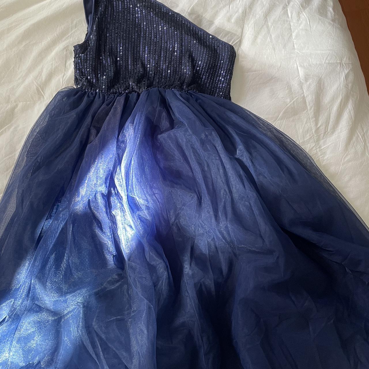 SHEIN Navy and Blue Dress Depop