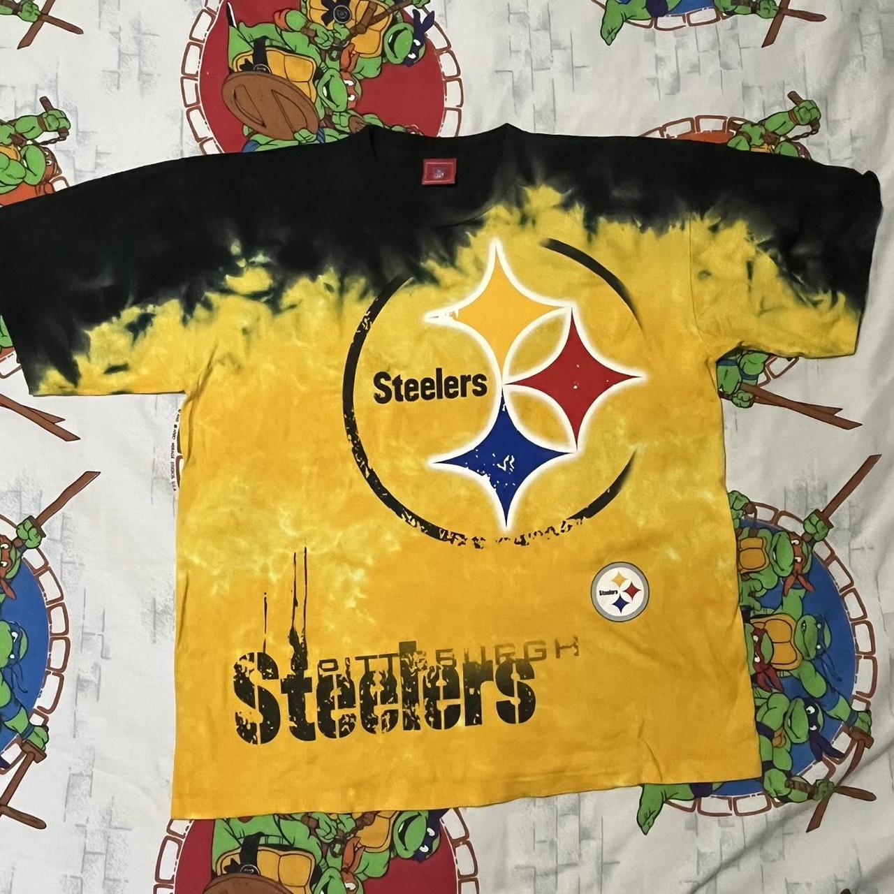 Vintage 00s Yellow Pittsburgh Steelers NFL Team Apperal Hoodie