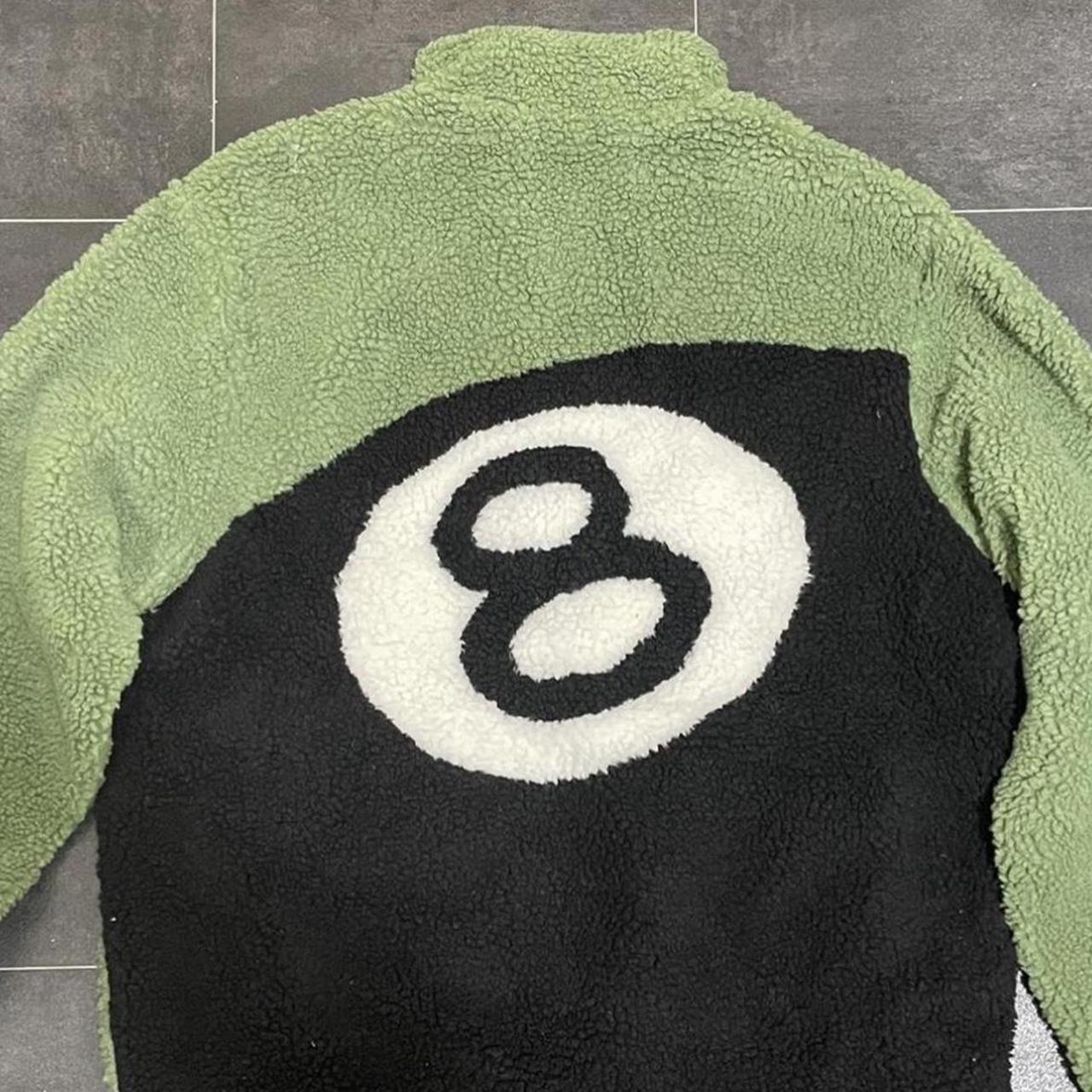 Stussy 8 ball Sherpa double sided fleece with label... - Depop