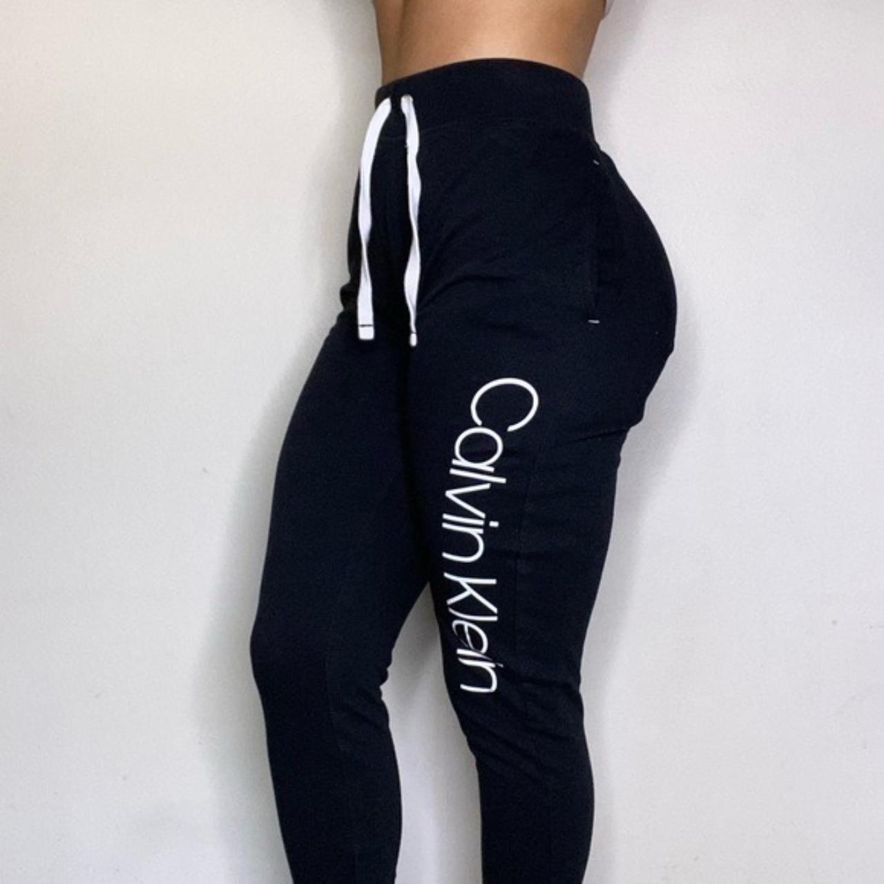 Calvin Klein Women's Black Joggerstracksuits Depop