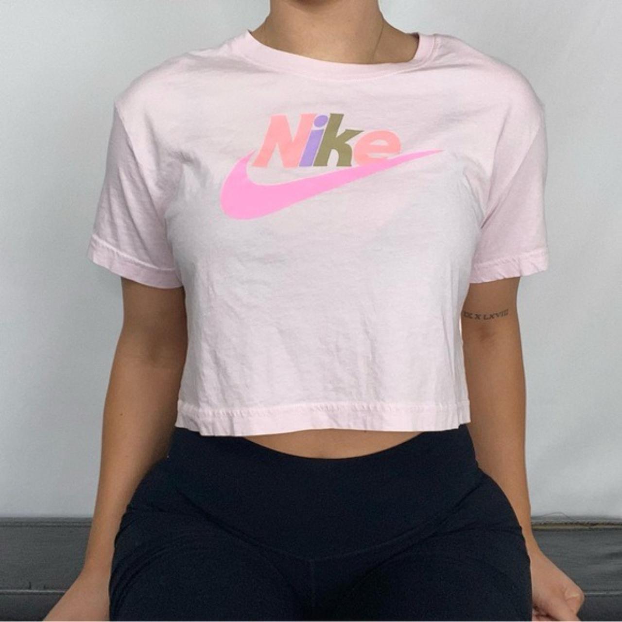 light pink nike crop top