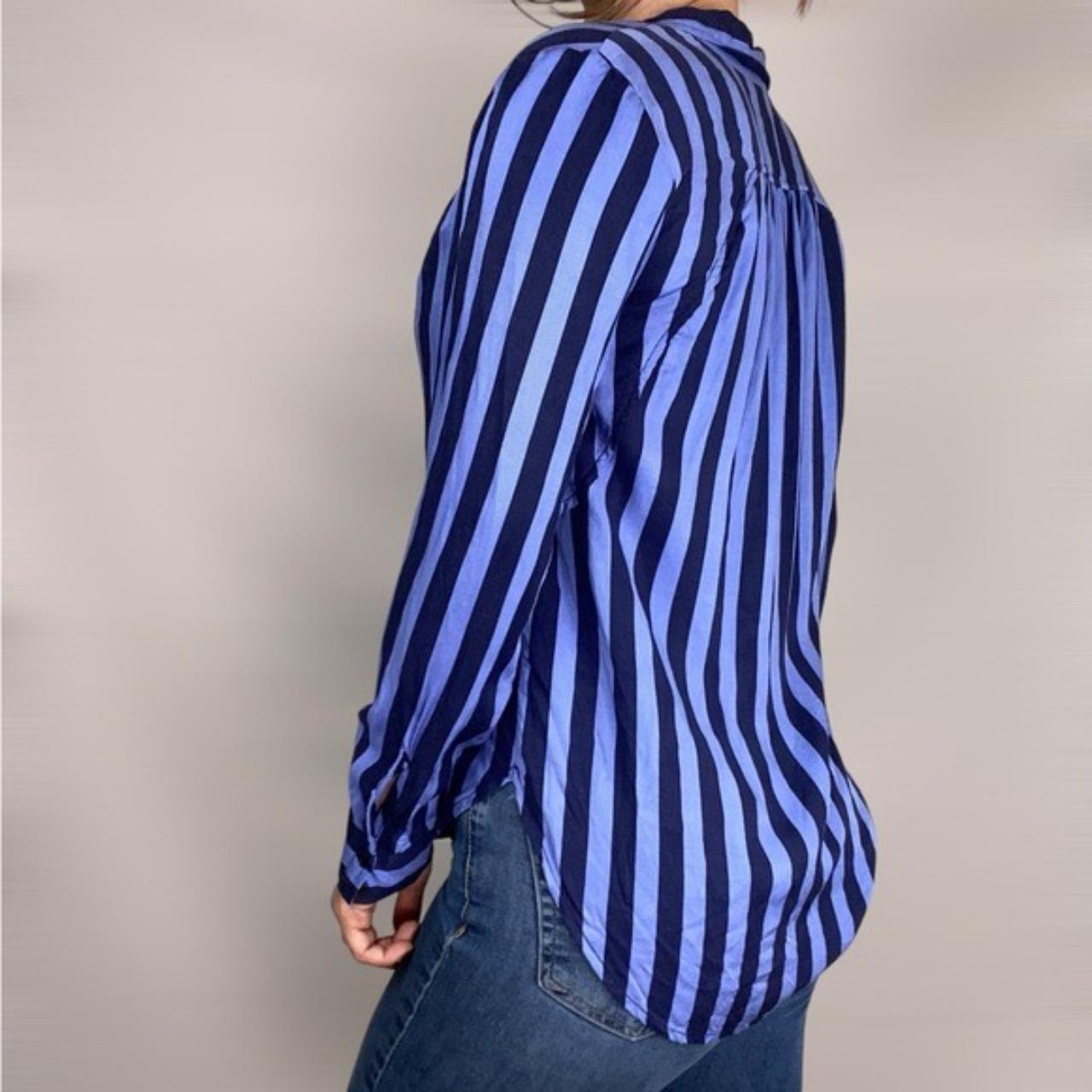 Maeve by orders Anthropologie Striped Denim Shirt Jacket