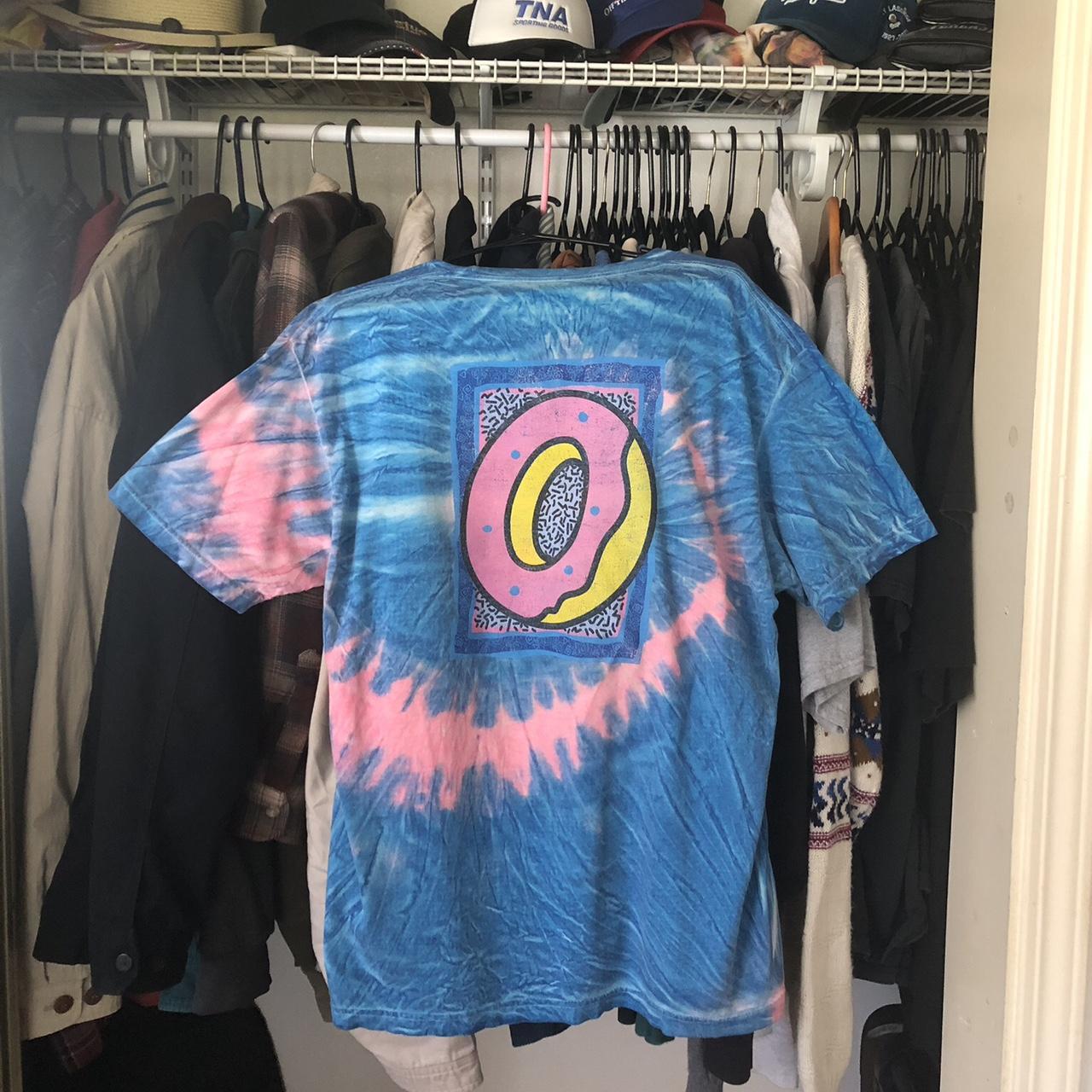 Odd Future Men's Blue and Pink T-shirt | Depop