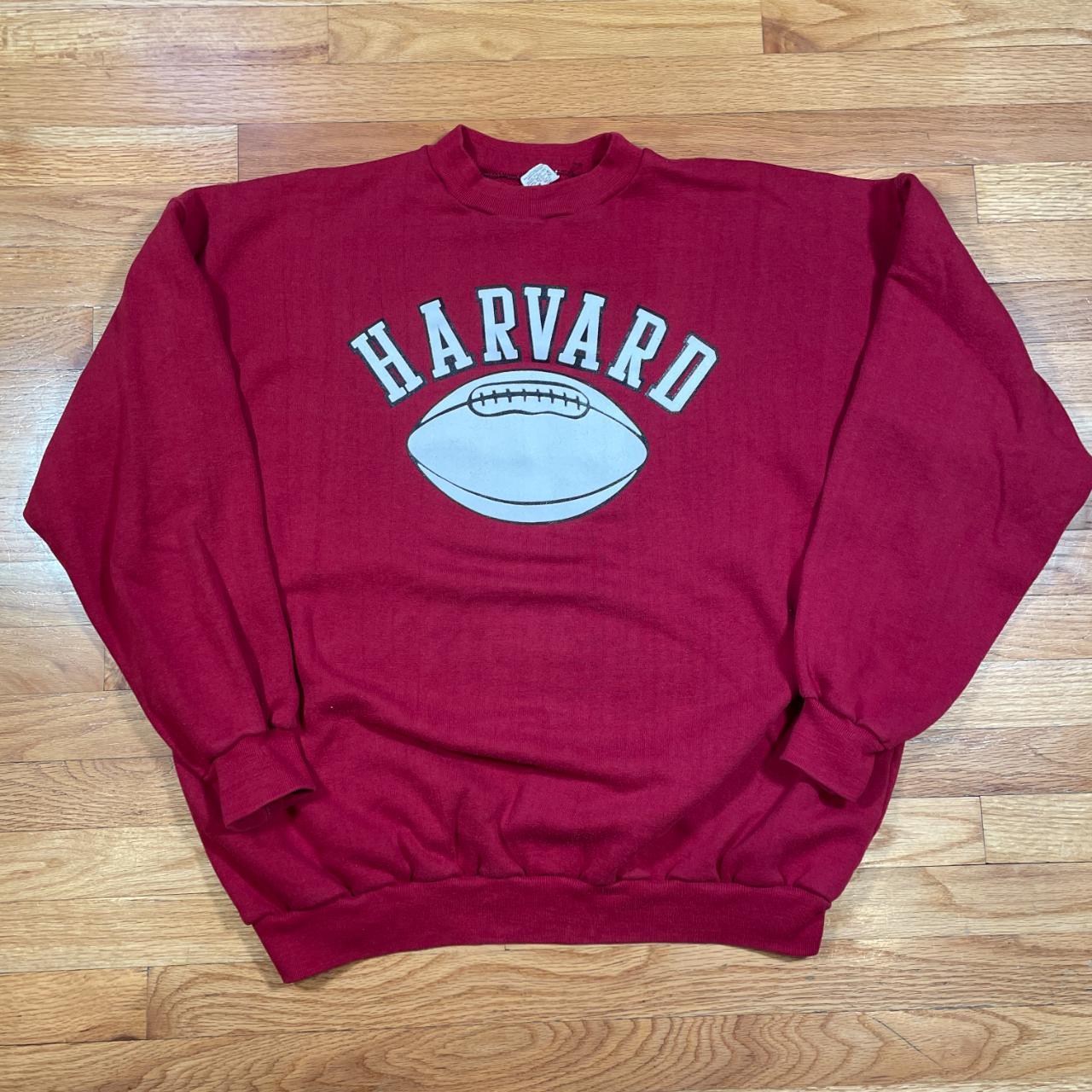 Vintage 70s Harvard Football Russell Athletic Gold... - Depop