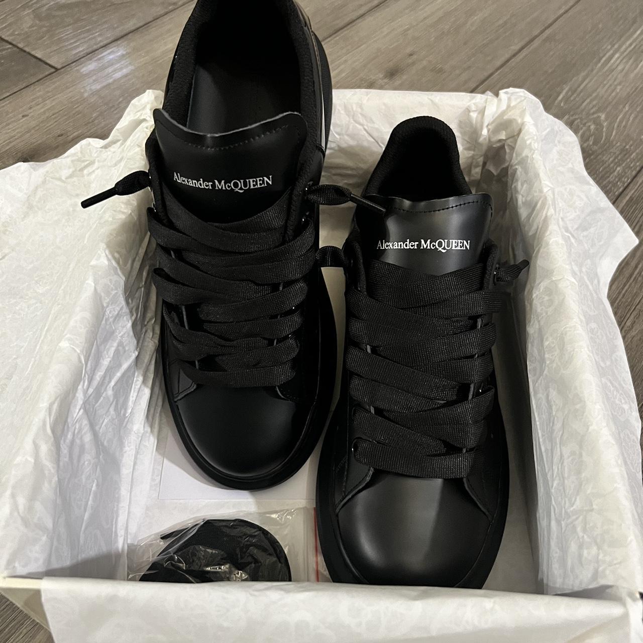 alexander mcqueen black sparkly trainers