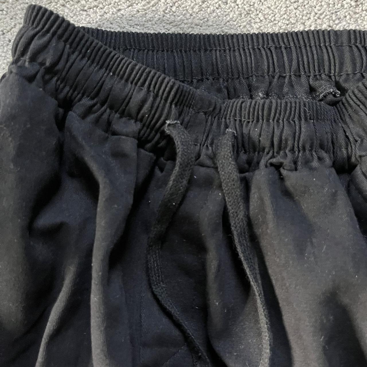 Black Button Pants Wide leg black pants with... - Depop