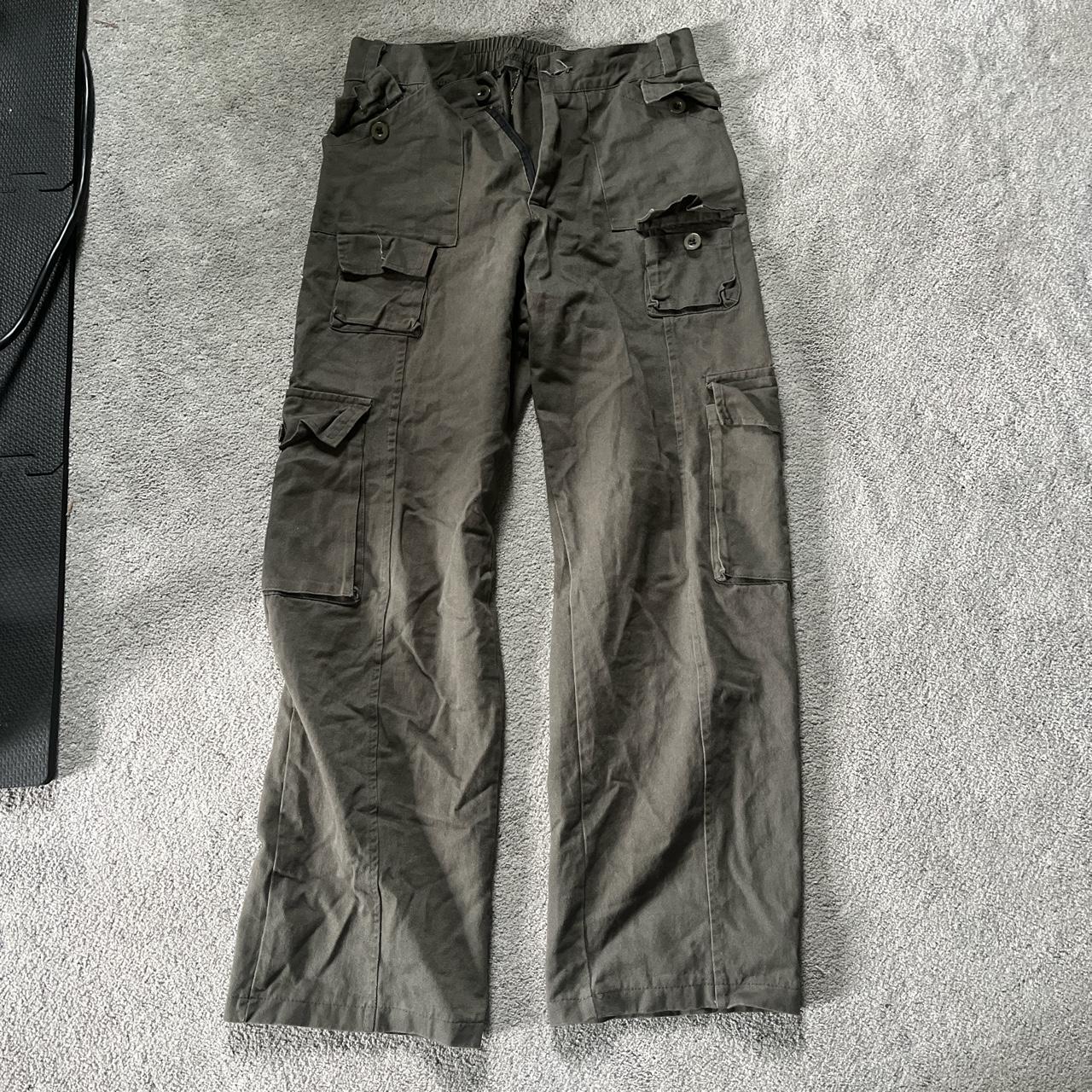Grey/Green Retro Cargo Pants#N##N#Pretty simple pair of... - Depop