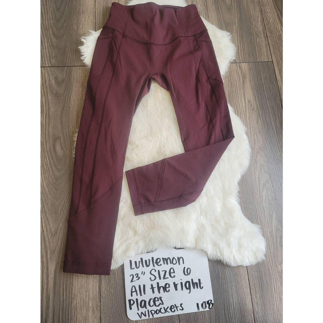Lululemon all the right places HR crop 23 Size 4 - Depop
