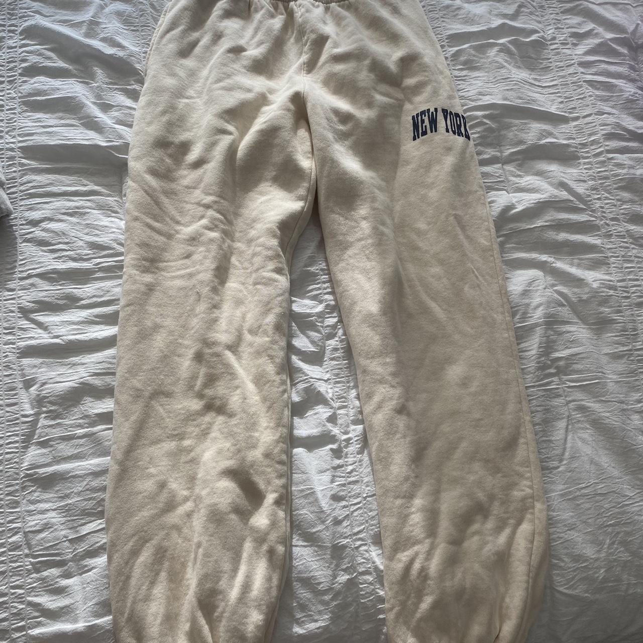 Brandy Melville J Galt Creame New York Sweatpants Depop   P0 