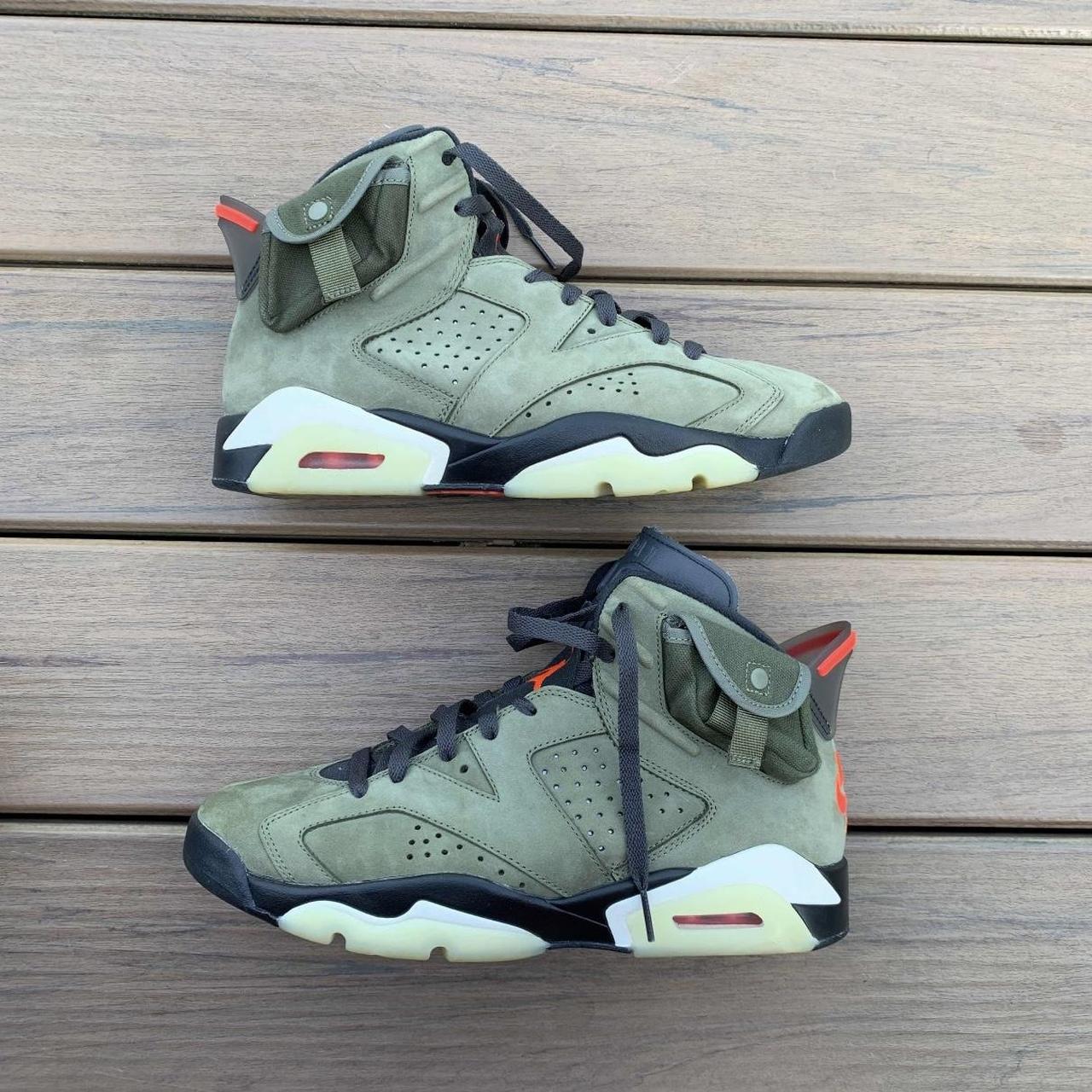 Travis Scott x Air Jordan 6 Retro 'Olive' ... - Depop