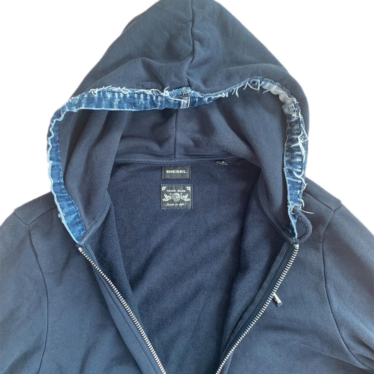 Wavy denim rimmed hood diesel zip up 😋 old diesel... - Depop