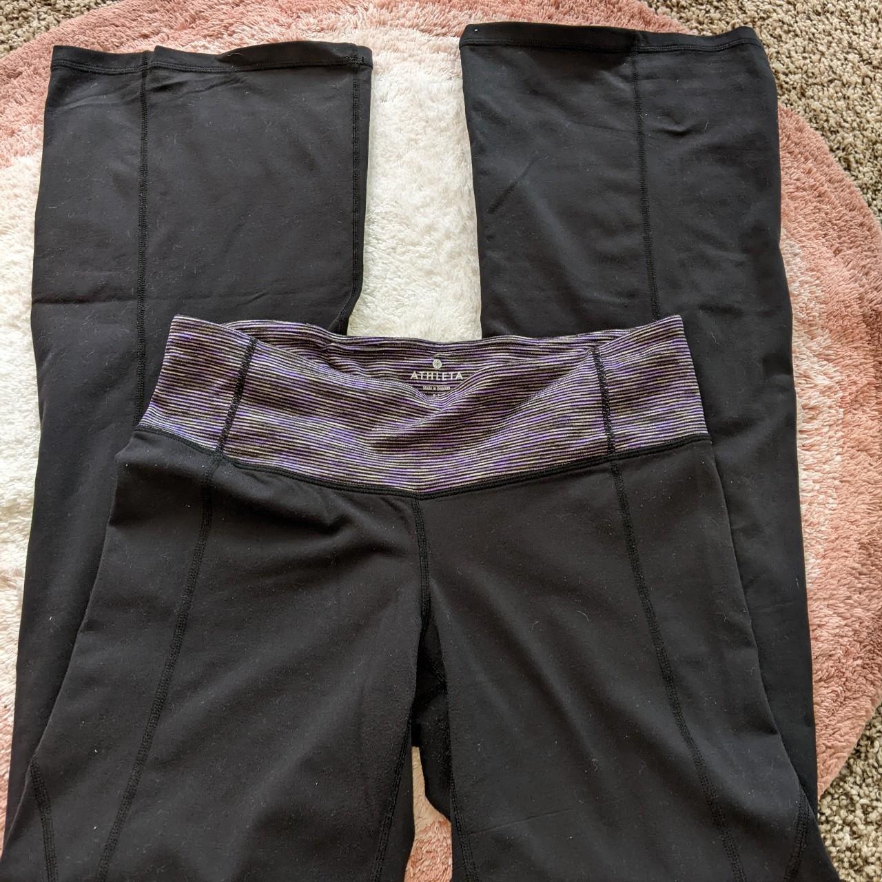 Low Rise Wide Leg Yoga Pants Gray Athleta - Depop