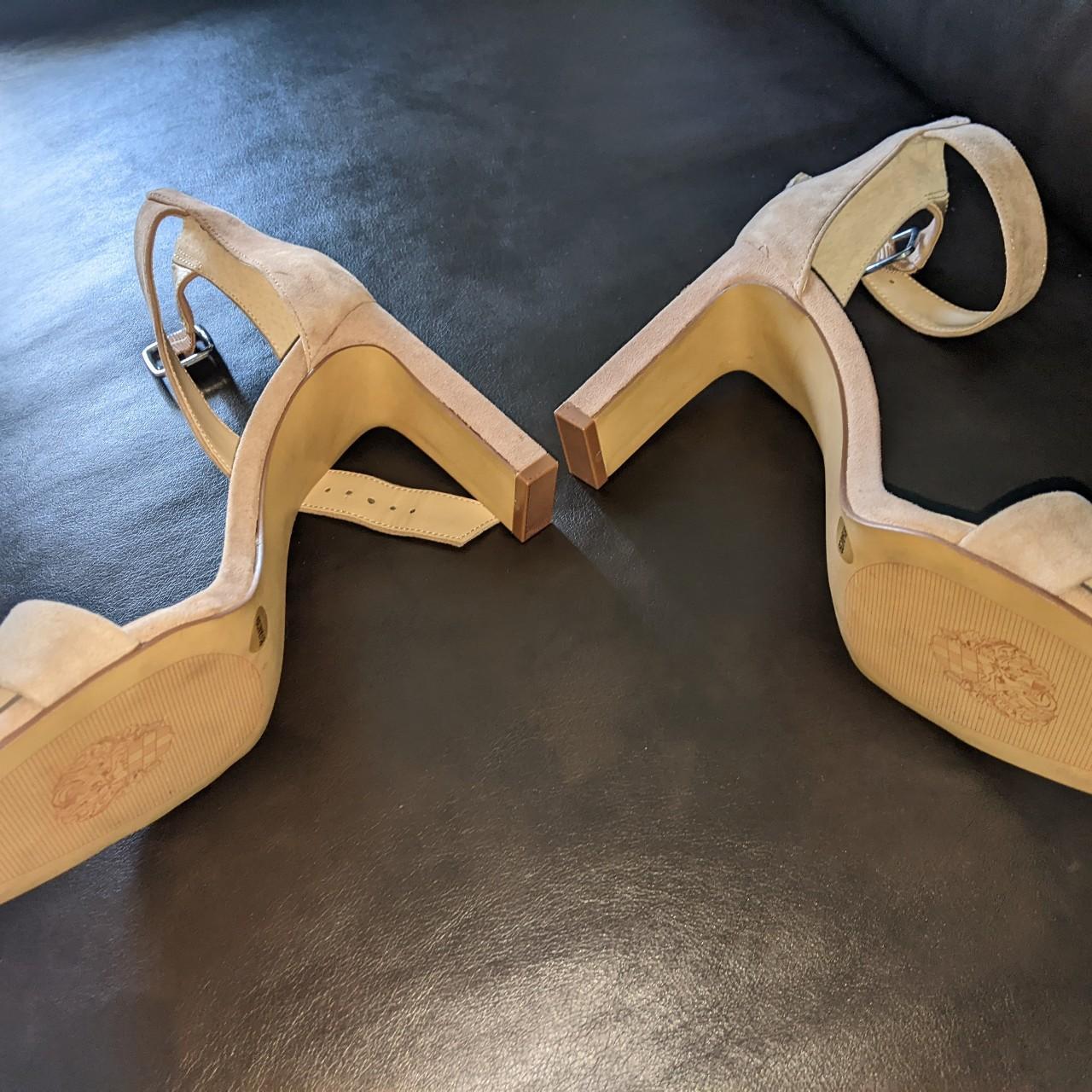 Vince Camuto beige mauve nubuck ankle strap Depop