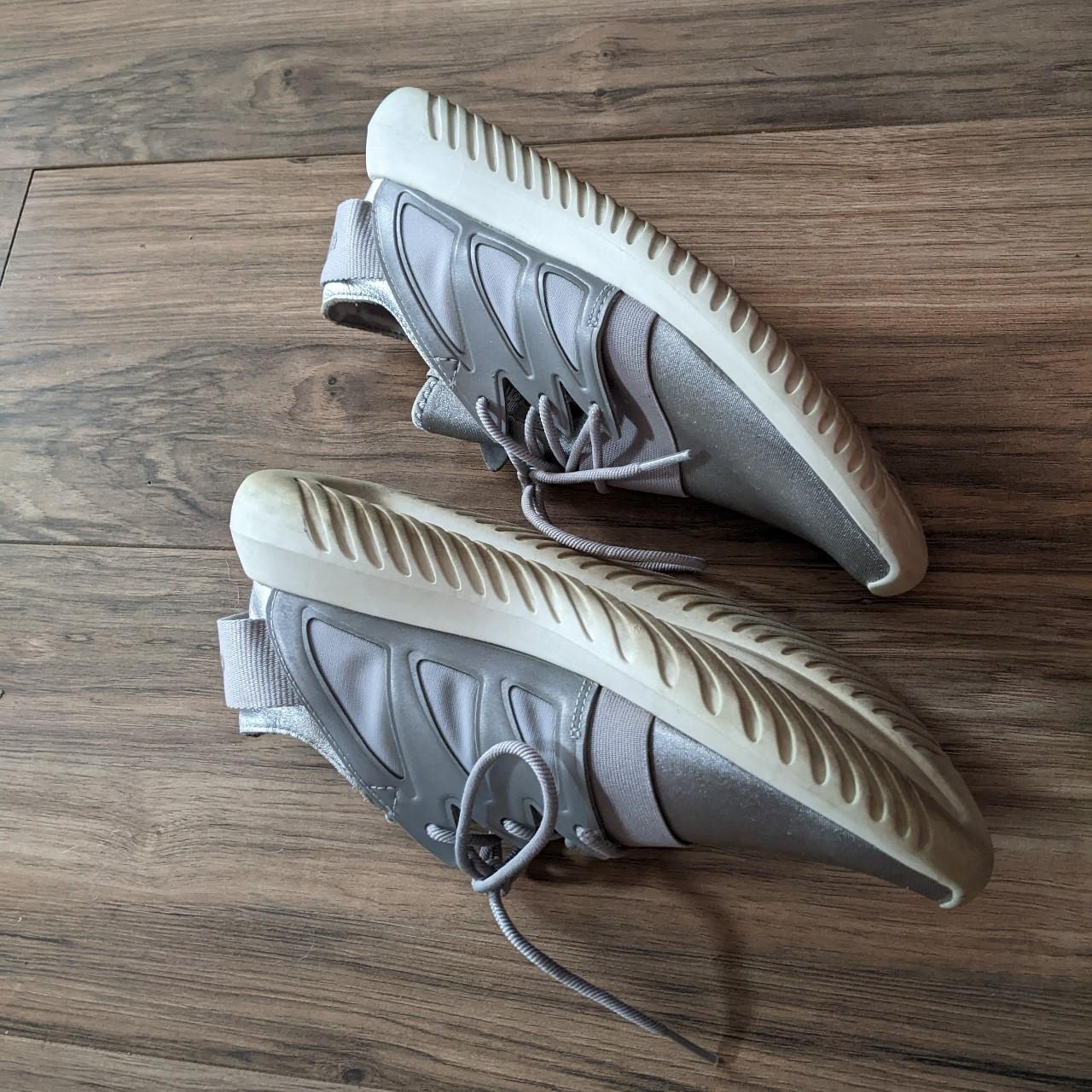 Adidas tubular Viral silver metallic sneakers size. Depop