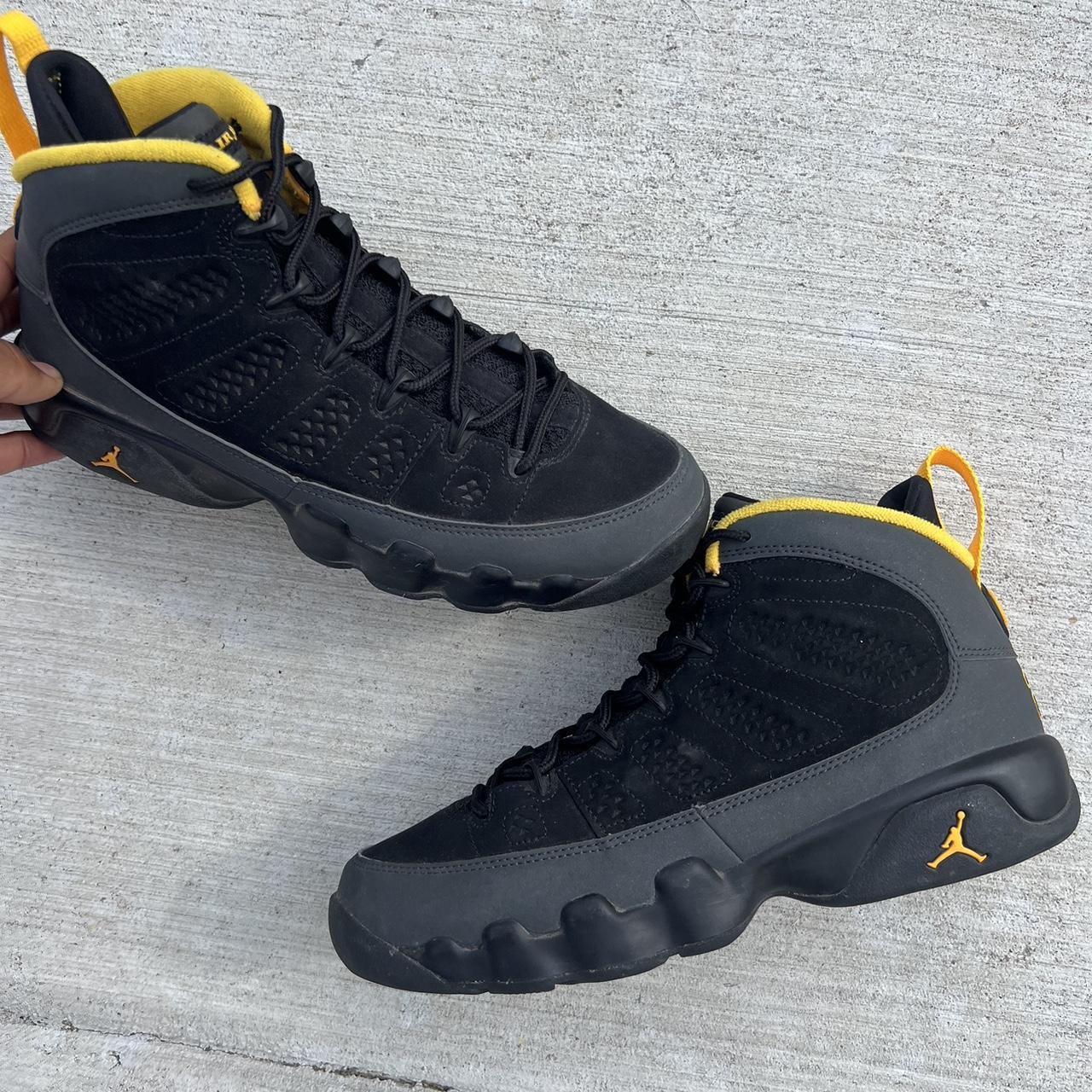 Jordan Men's Grey and Black Trainers Depop