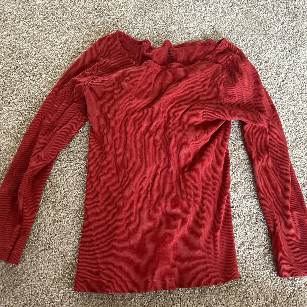 Red brandy Melville long sleeve NWOT Depop