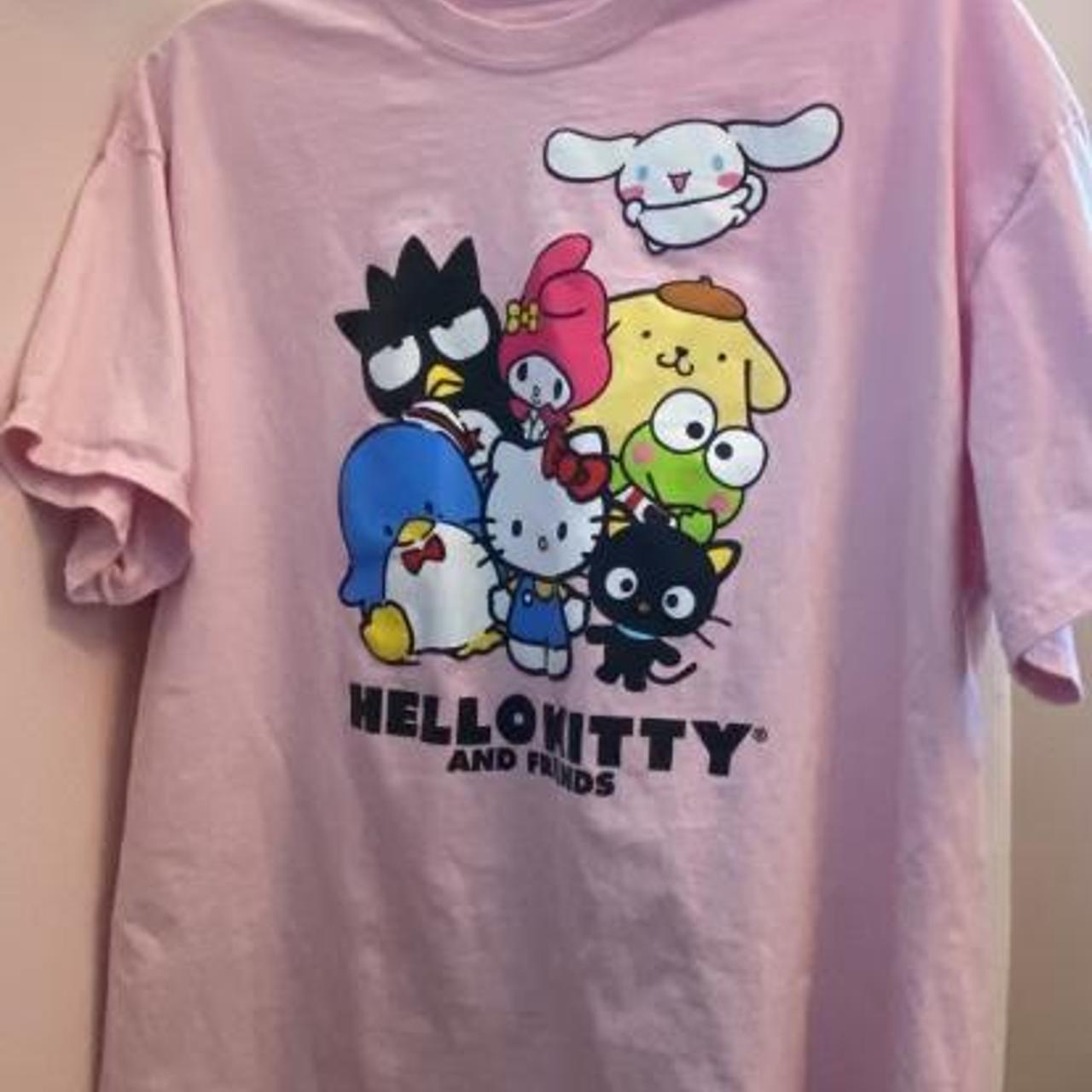 Pink hello kitty oversized shirt It's size S but is - Depop