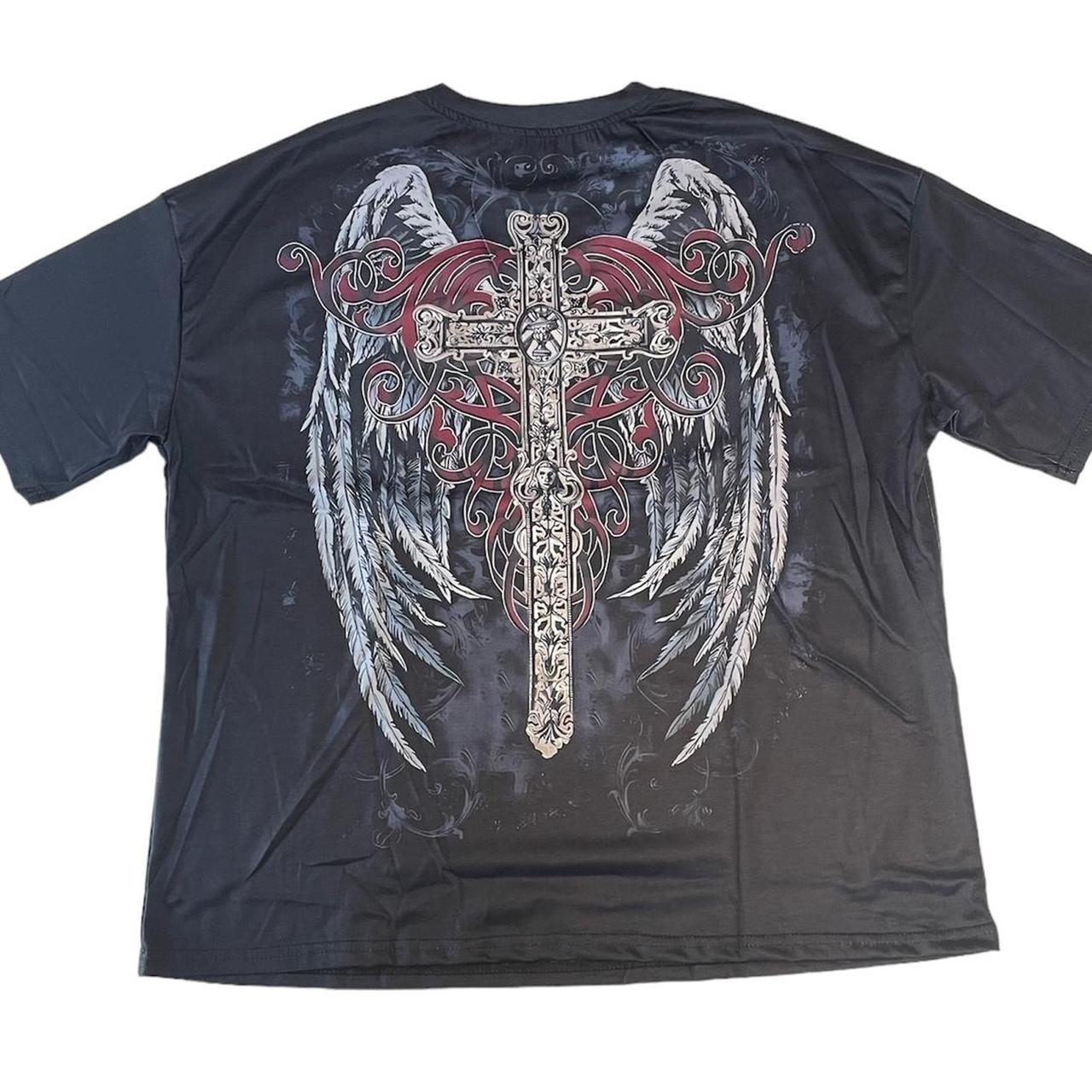 Grunge Emo Graphic Cross T Shirt ALL SIZES... - Depop