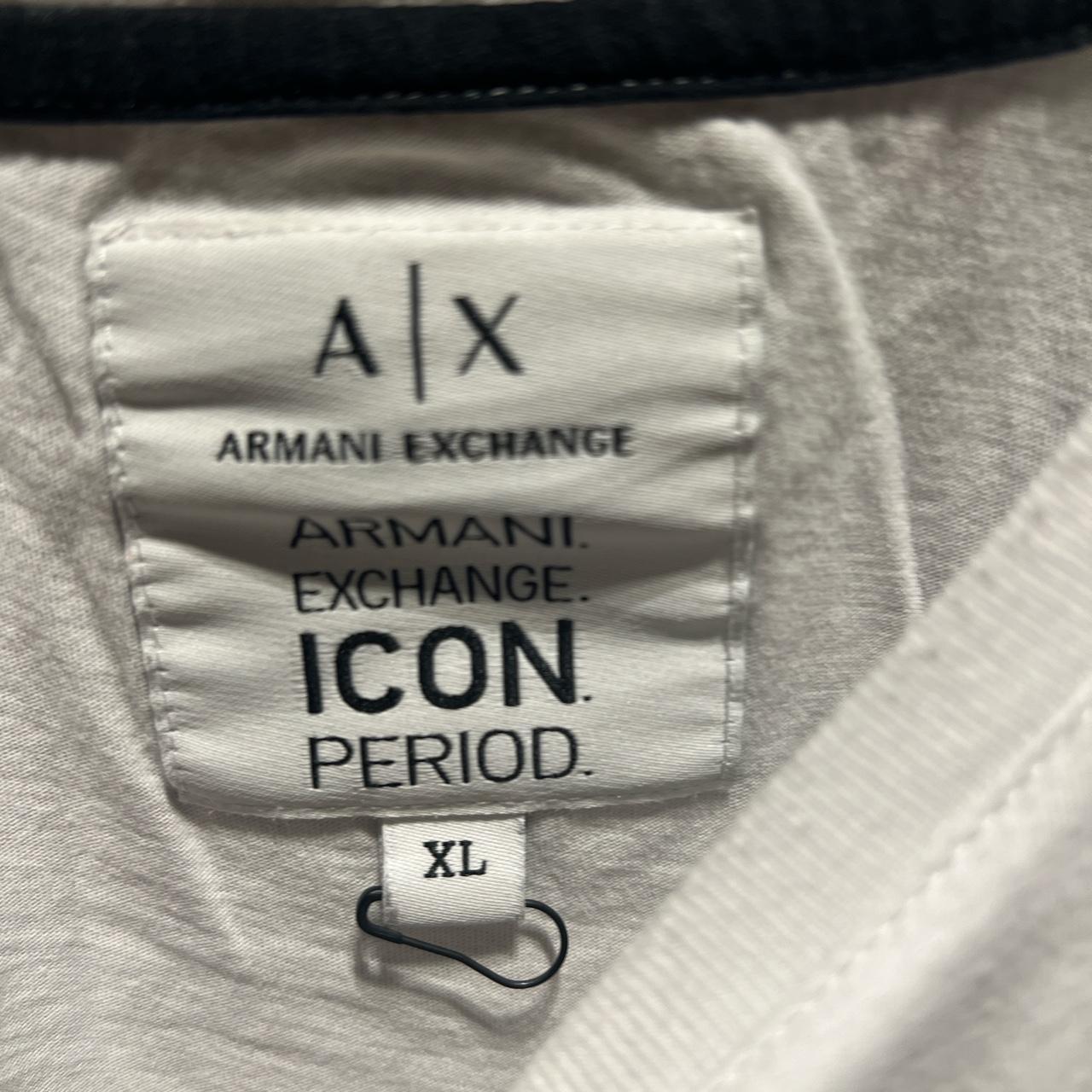 Armani Exchange ‘ICON Period’ XL white tee, been... Depop