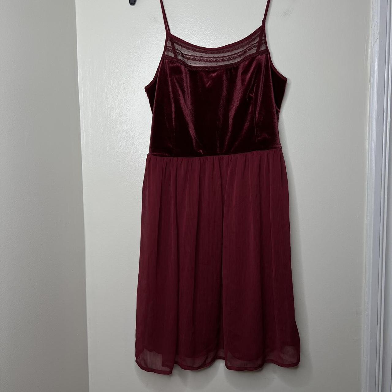 Y2K Burgundy Dress Delia’s Size small juniors... - Depop