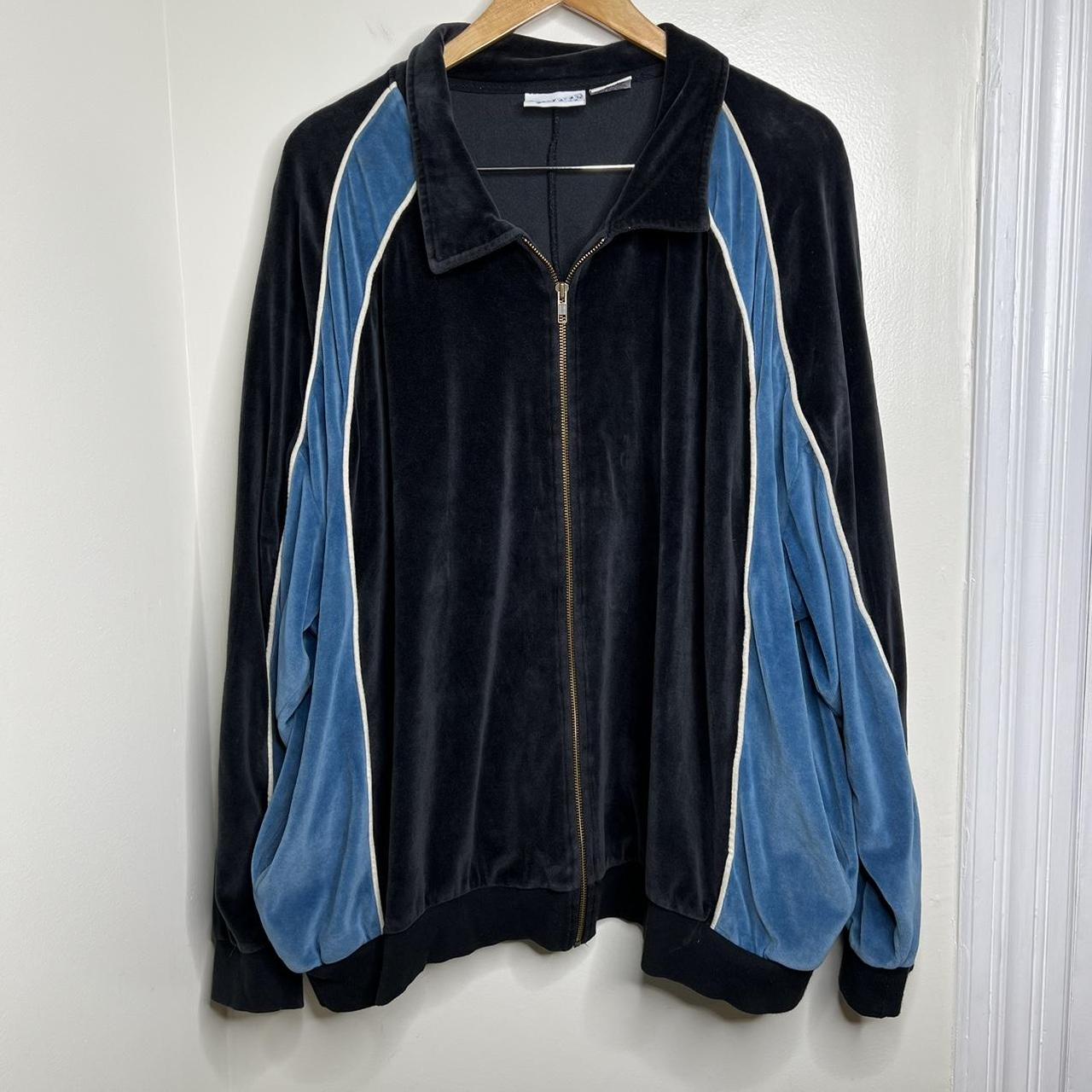 Vintage Irvine Park Velour Track Jacket 80s 90s hip... - Depop