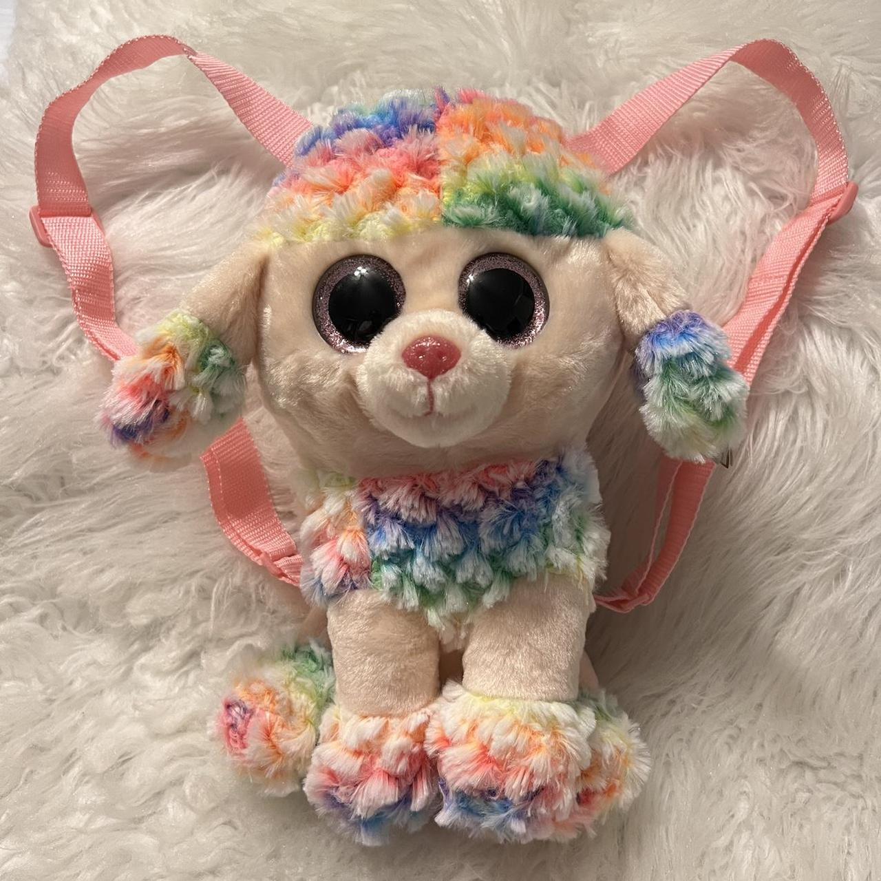 Ty Beanie Boo 12 Plush Backpack Rainbow Poodle Dog. Depop