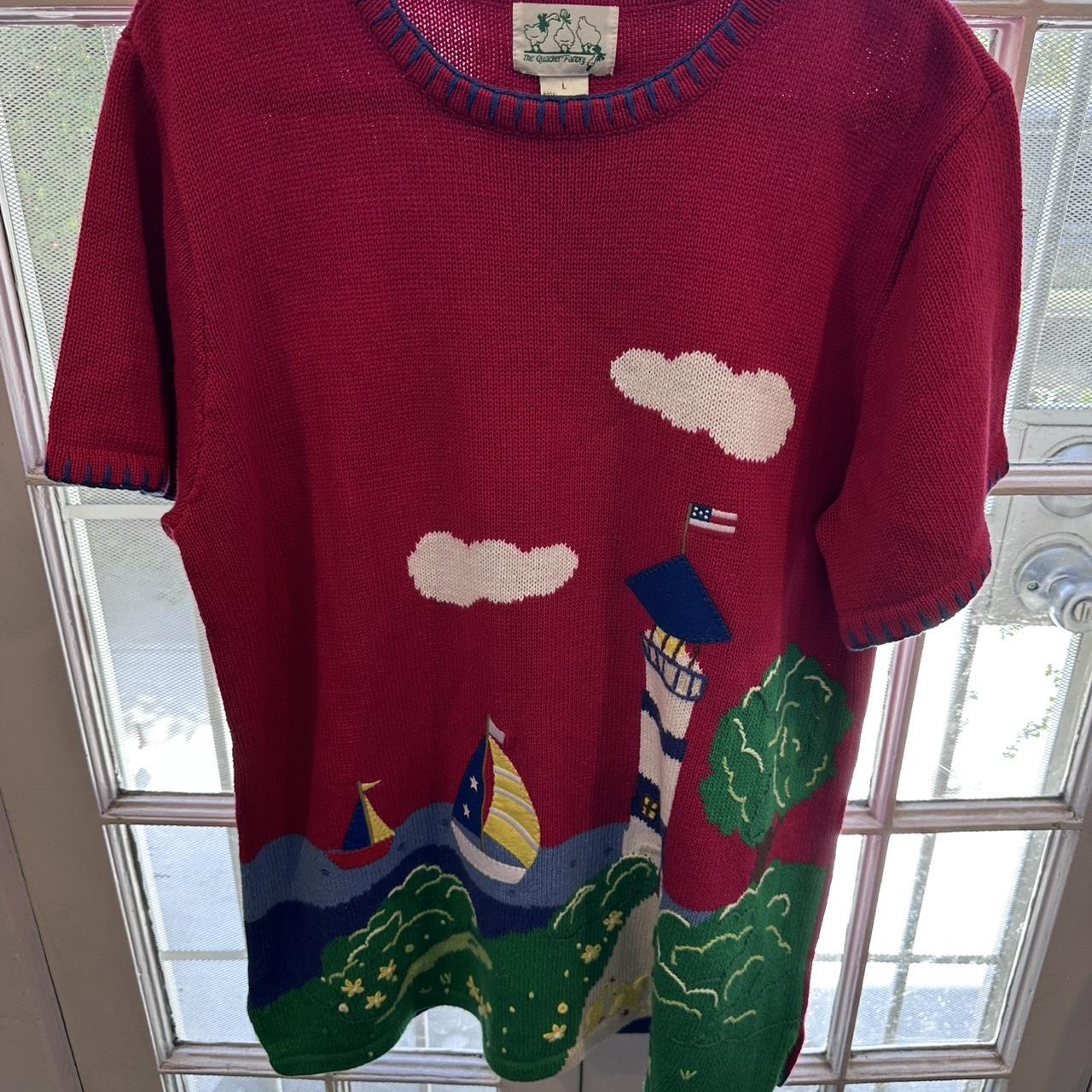 Quacker Factory Men's Sweater - Red/Multi - L – Q… - image 1