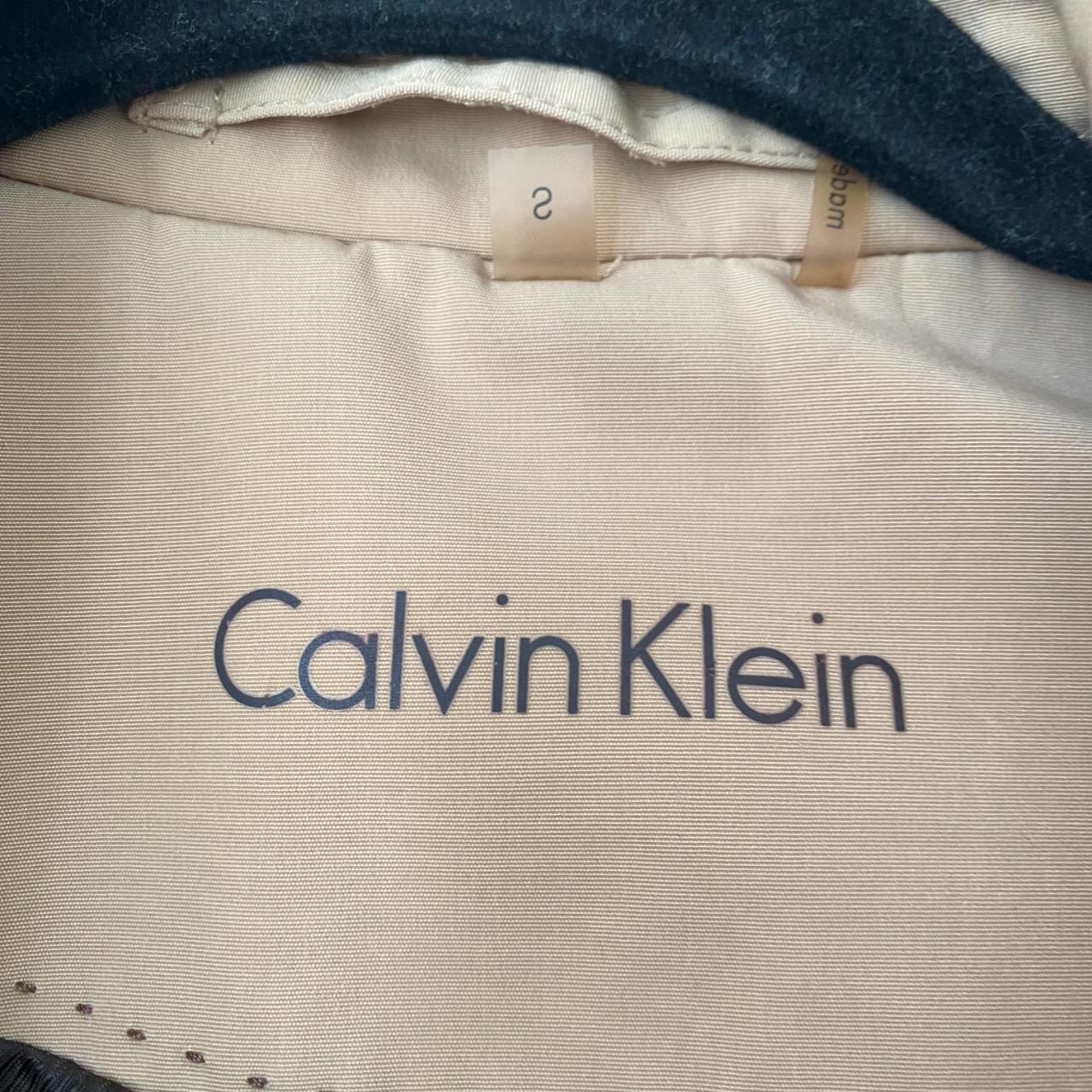 Tan Calvin Klein Overcoat! Really stylish and comfy.... - Depop