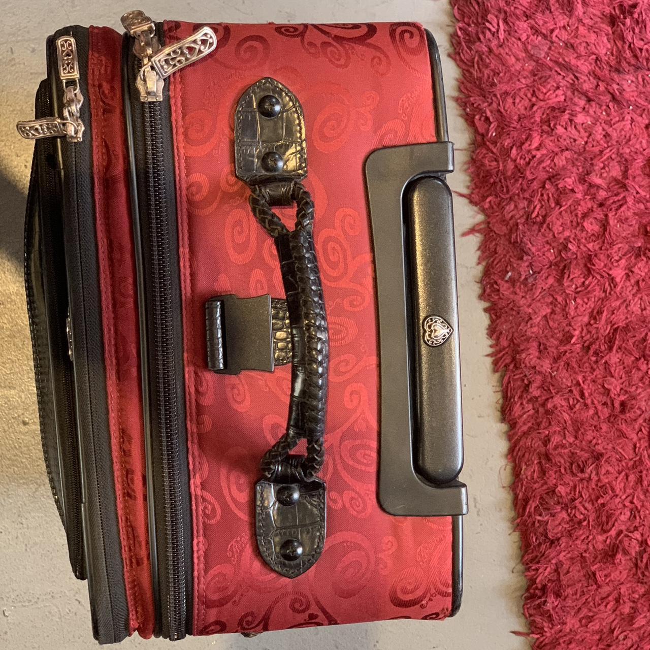 Authentic vintage Brighton suitcase red with heart... Depop