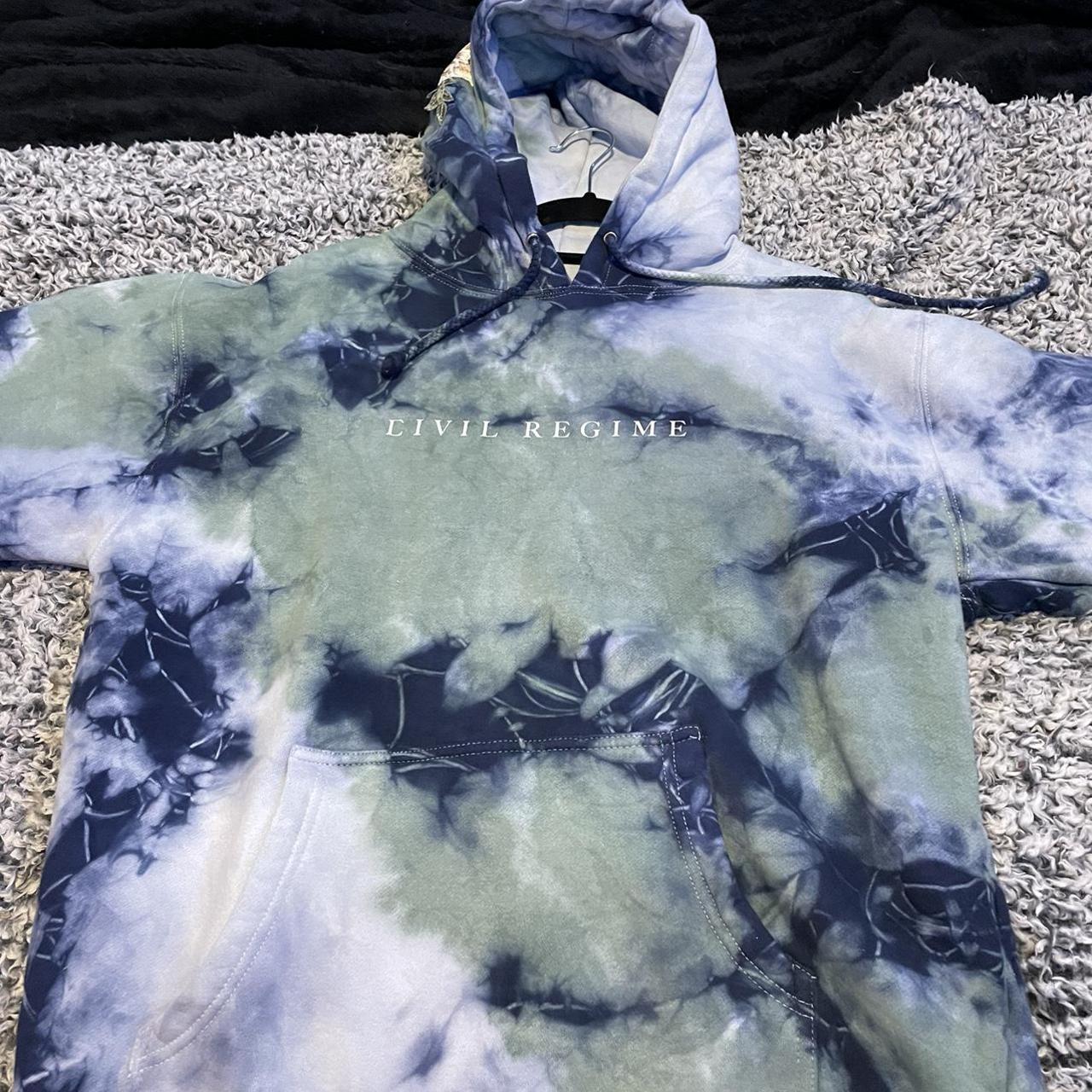 Civil Regime Marble Hoodie, Small but oversized.... Depop